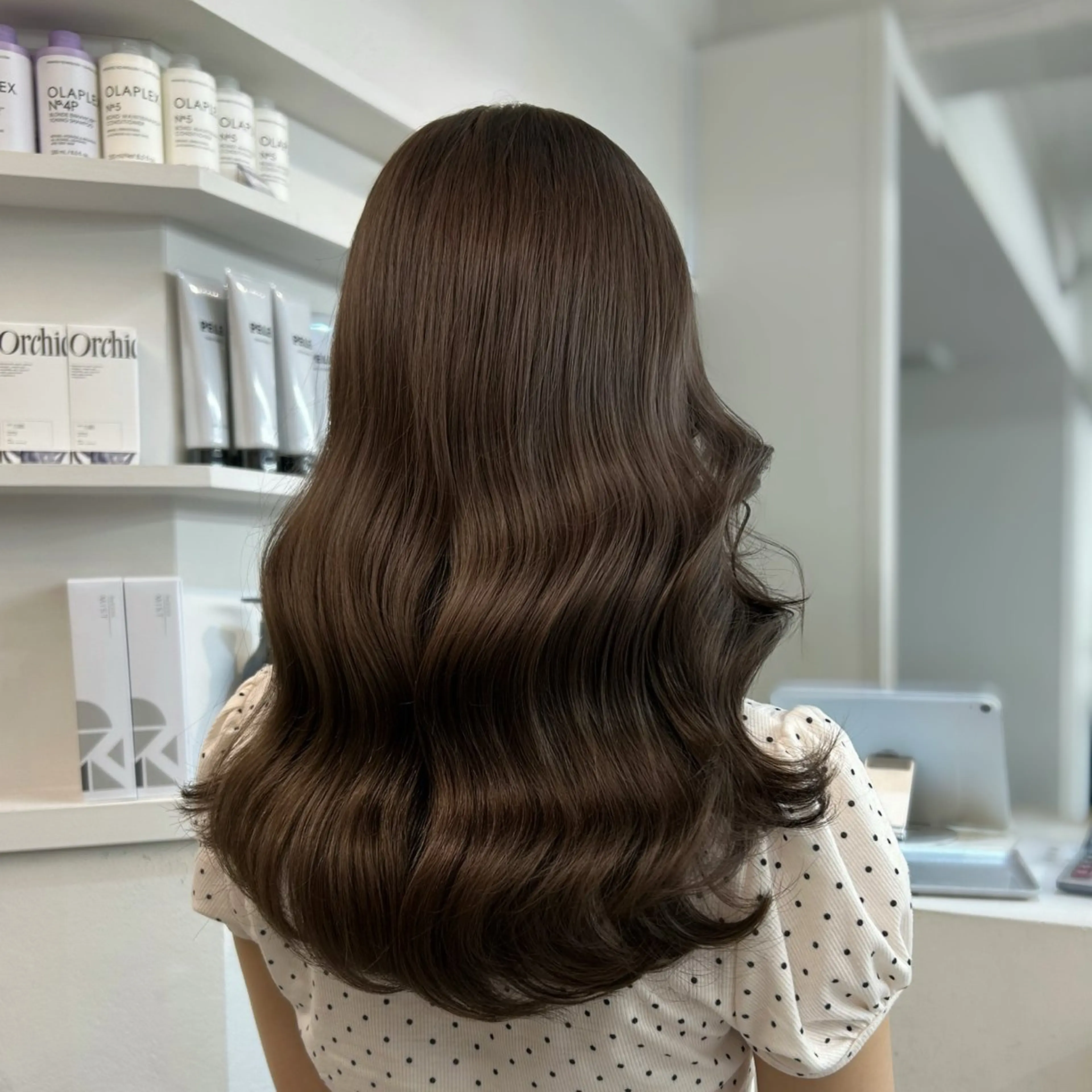 セミロング カラー ベージュカラー ブリーチ ブラウンカラー ブラウンベージュ チョコレートブラウン ヘアカラー PELE所属・🐹ミルクティー ‼️✊🏻yuiのヘアスタイル