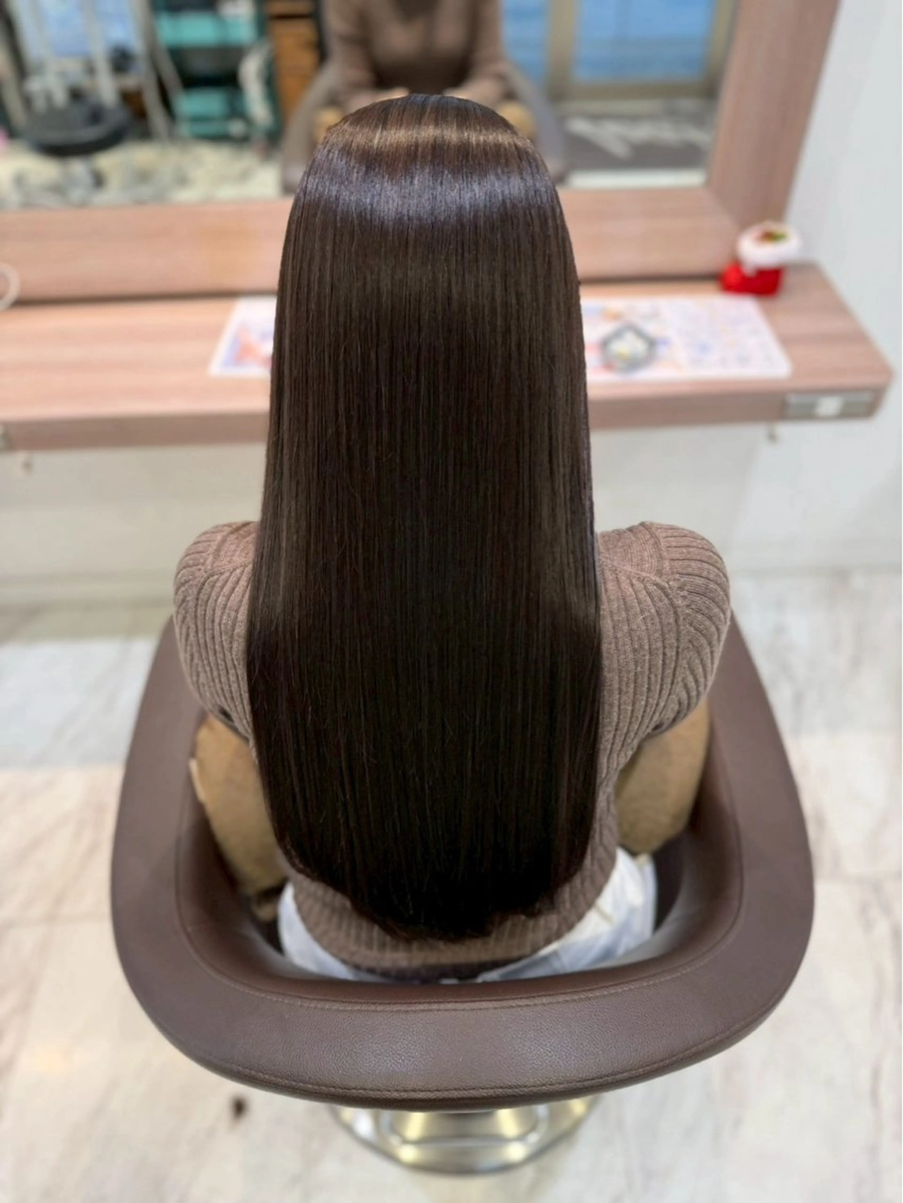 ロング カット 縮毛矯正 トリートメント 髪質改善モデル募集中 💛Madoka🧡のヘアスタイル