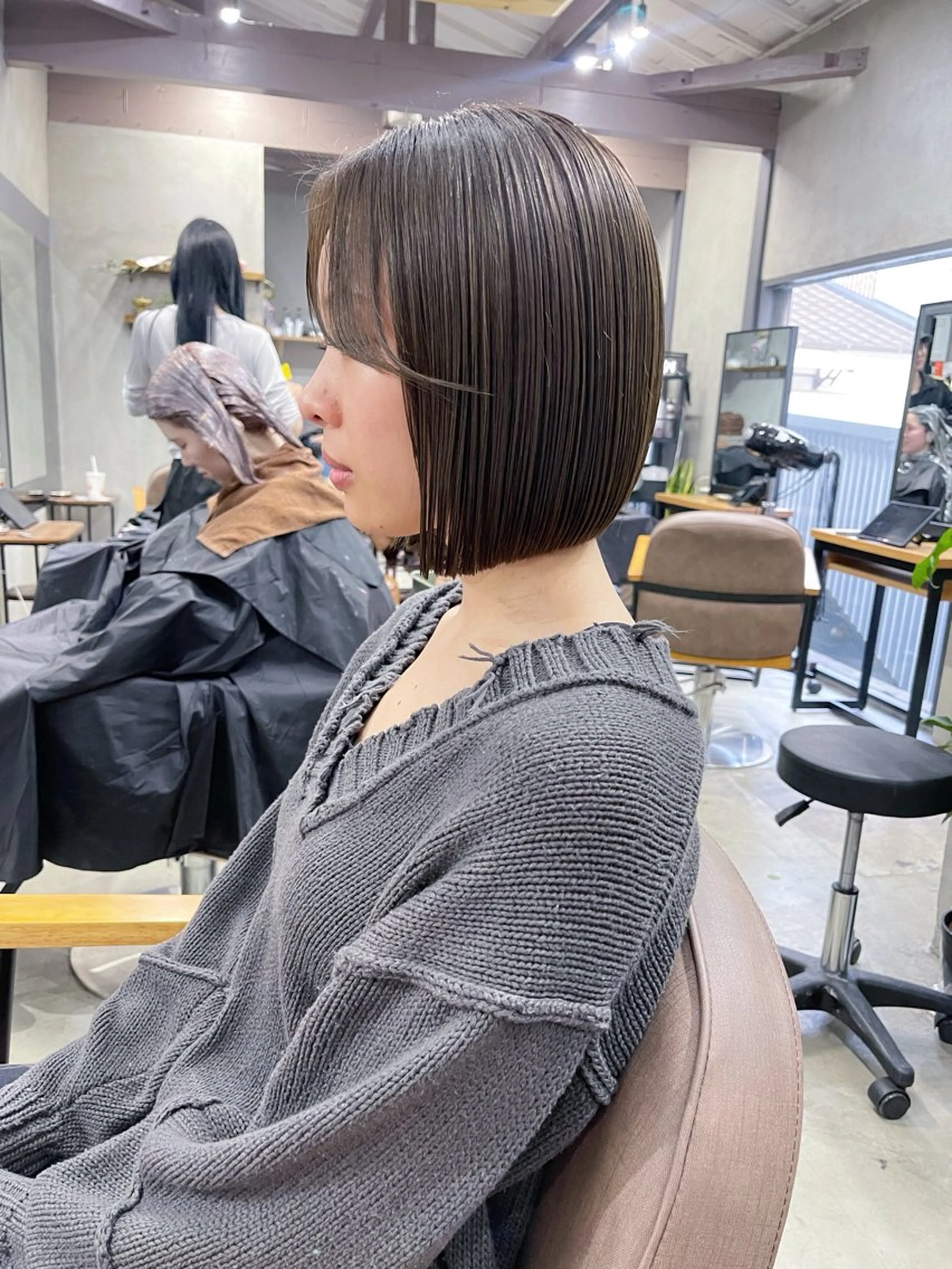 ミディアム ボブ カット トリートメント AiM 大名のヘアスタイル
