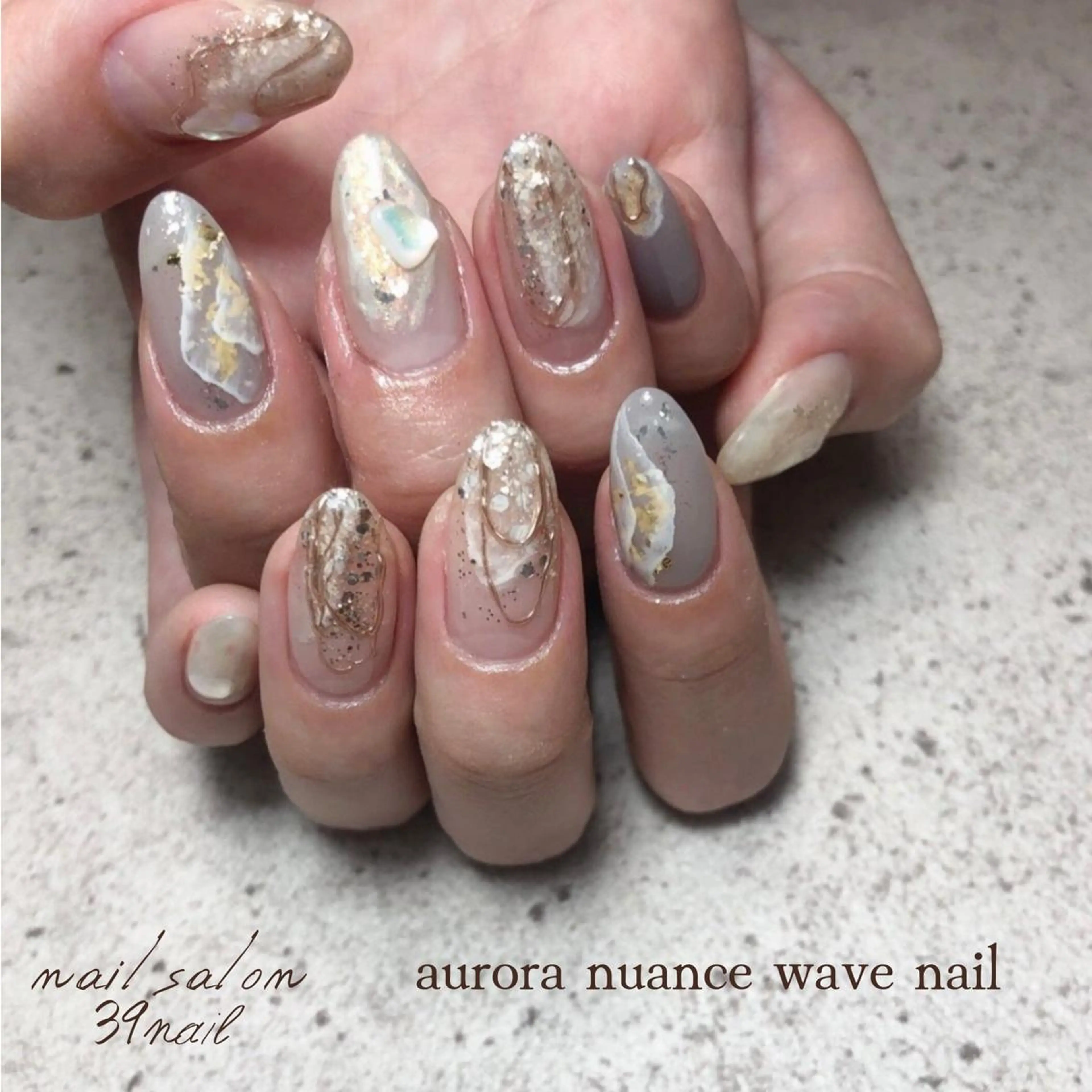 ミディアム ネイル ハンドネイル 京橋 【39nail】のネイルデザイン