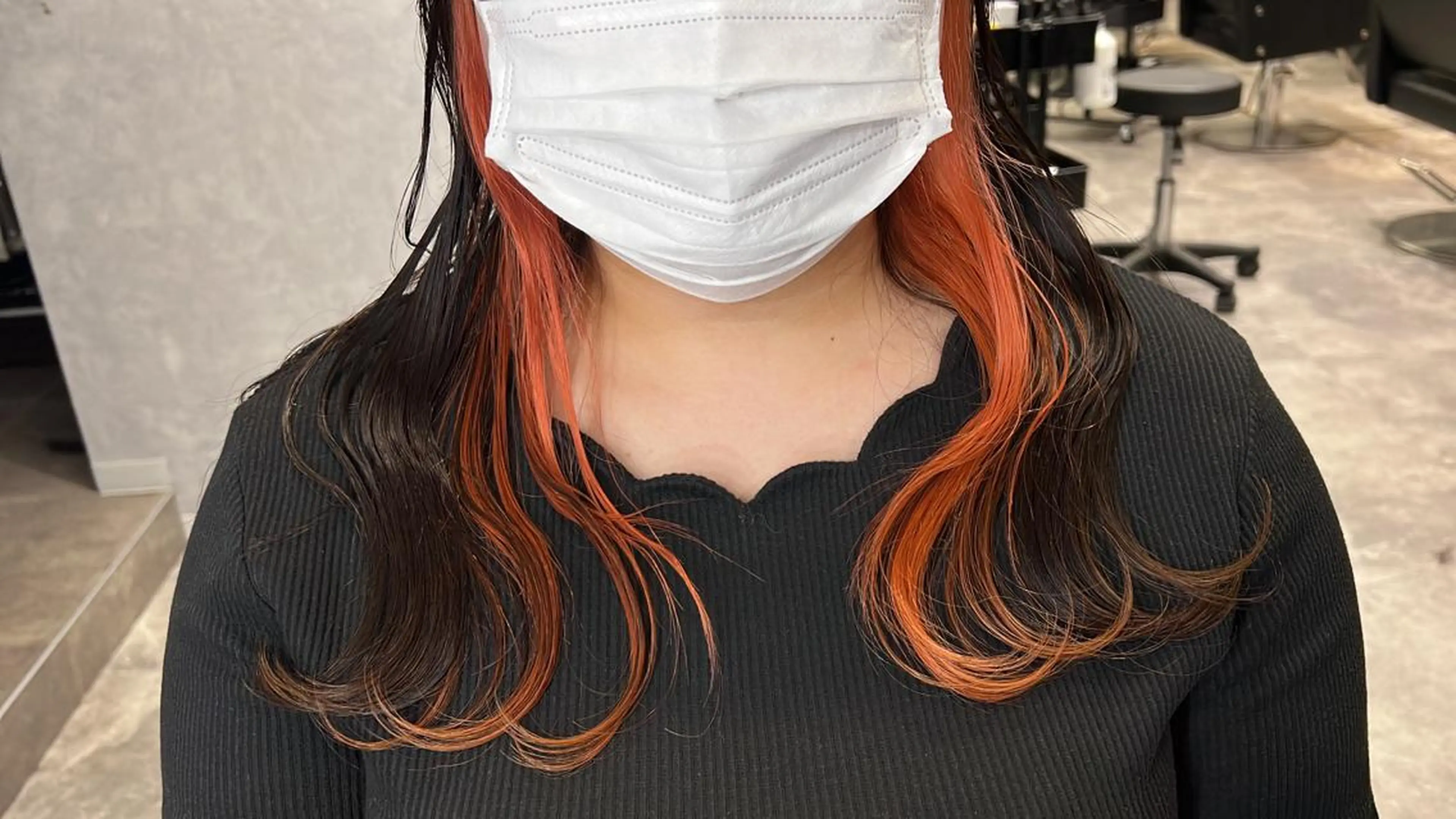 ミディアム カラー mimiiy梅田 中崎町ハイトーンのヘアスタイル