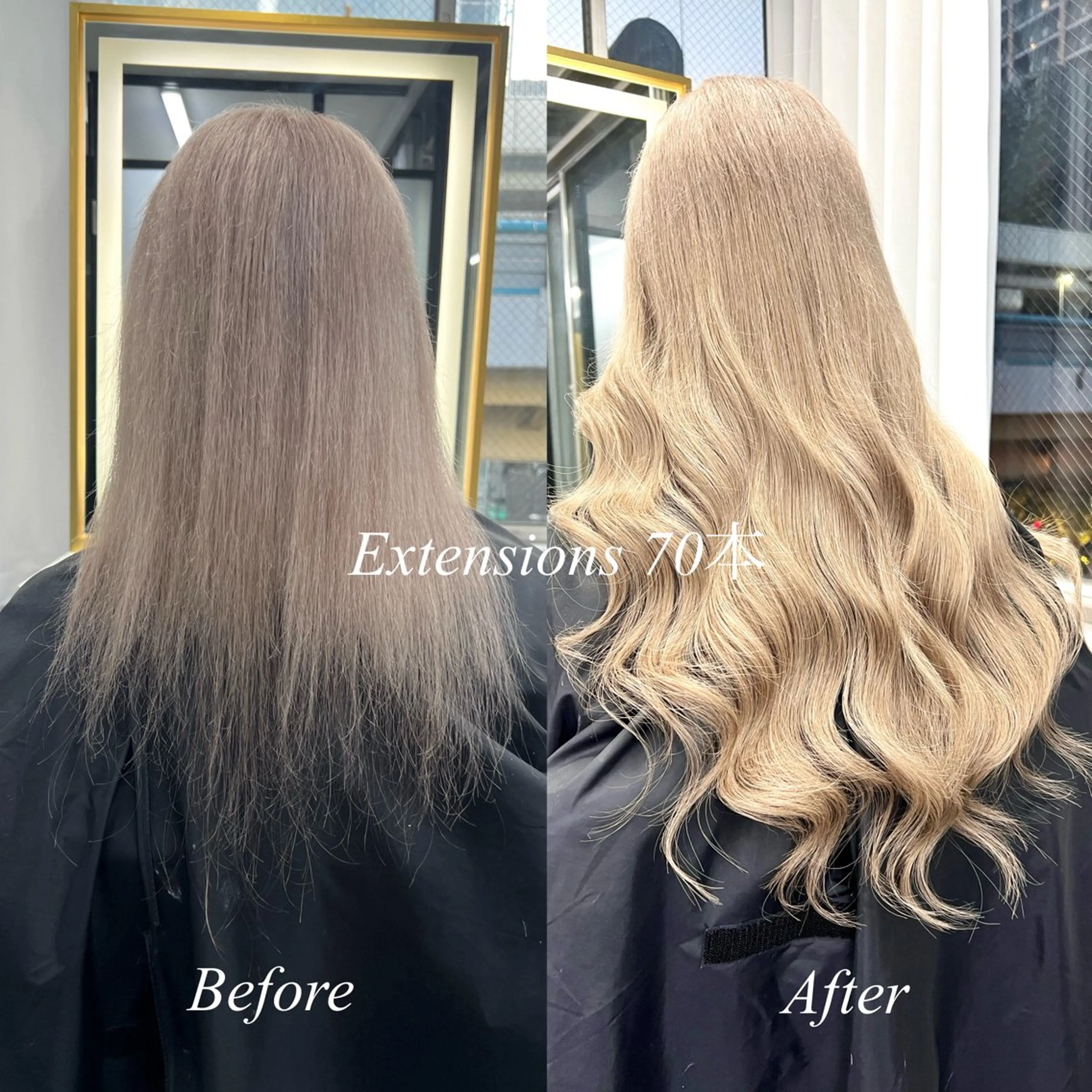 ロング カラー シールエクステ ハイトーンカラー エクステ ヘアカラー エクステ シールエクステ特化 ハイトーン、NANAのヘアスタイル