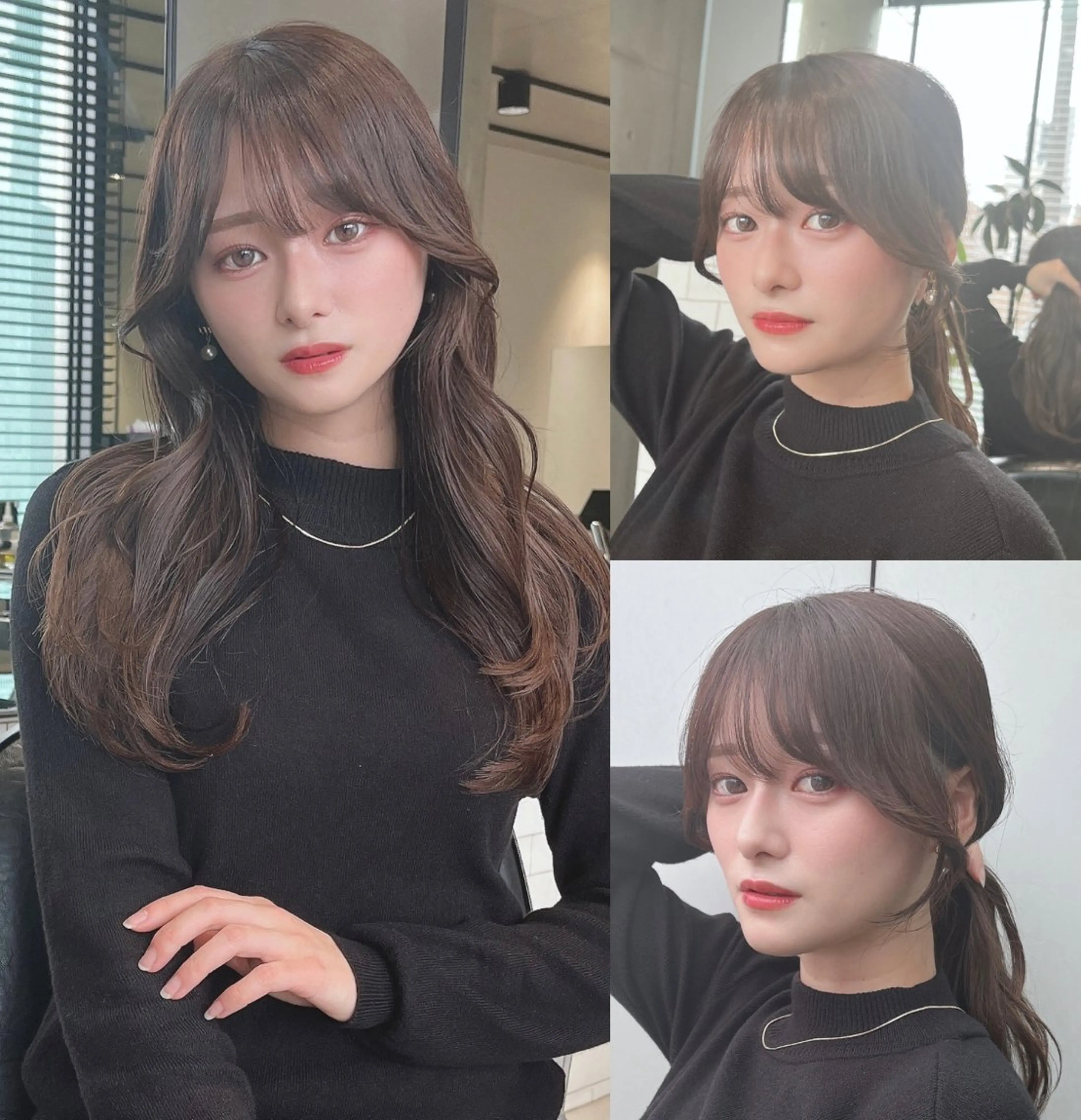 ミディアム カラー カット ヘアカラー トリートメント 🌫️大人韓国ヘア 🌫️naoyaのヘアスタイル