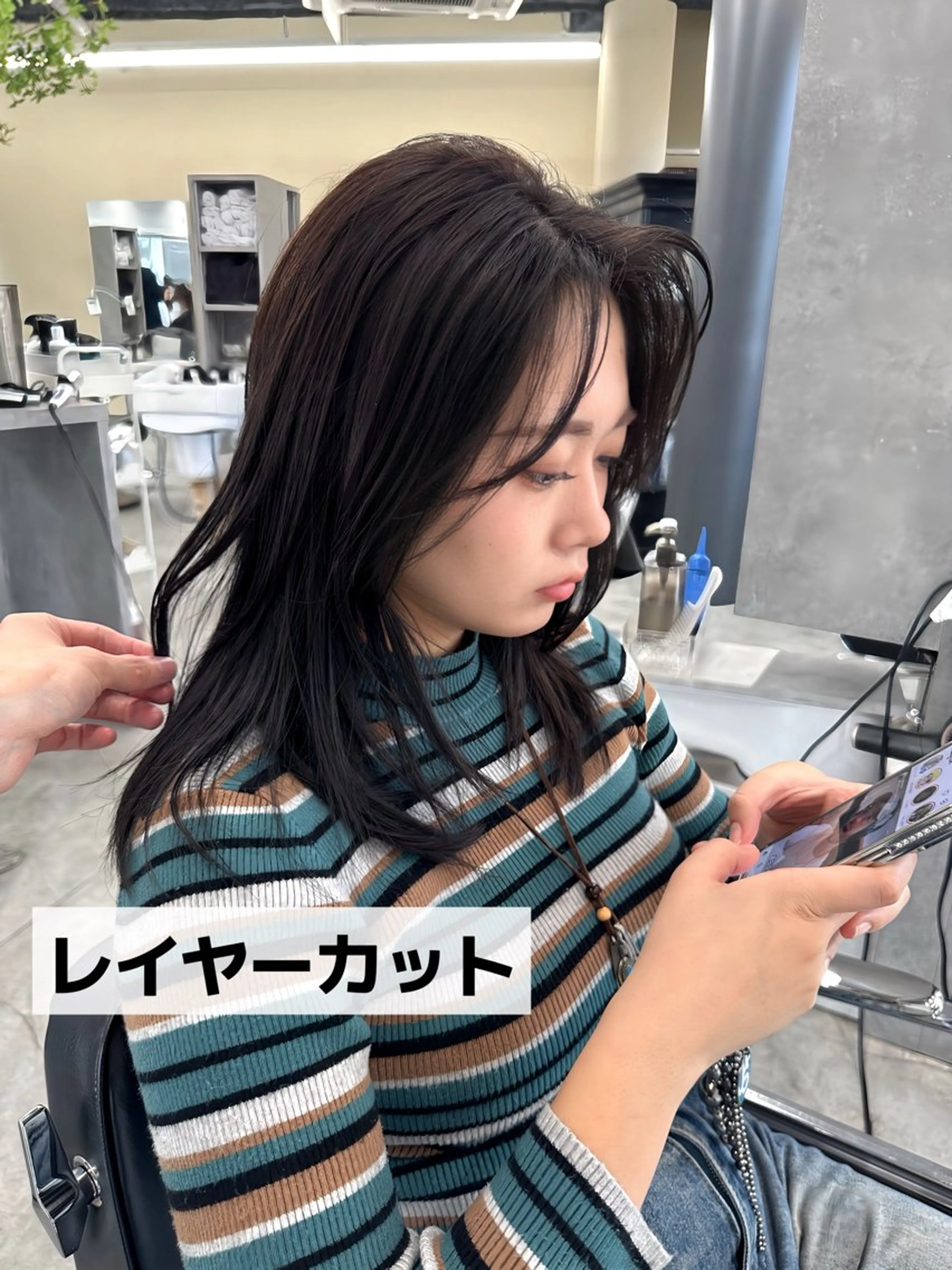 ミディアム 渡辺 良城のヘアスタイル