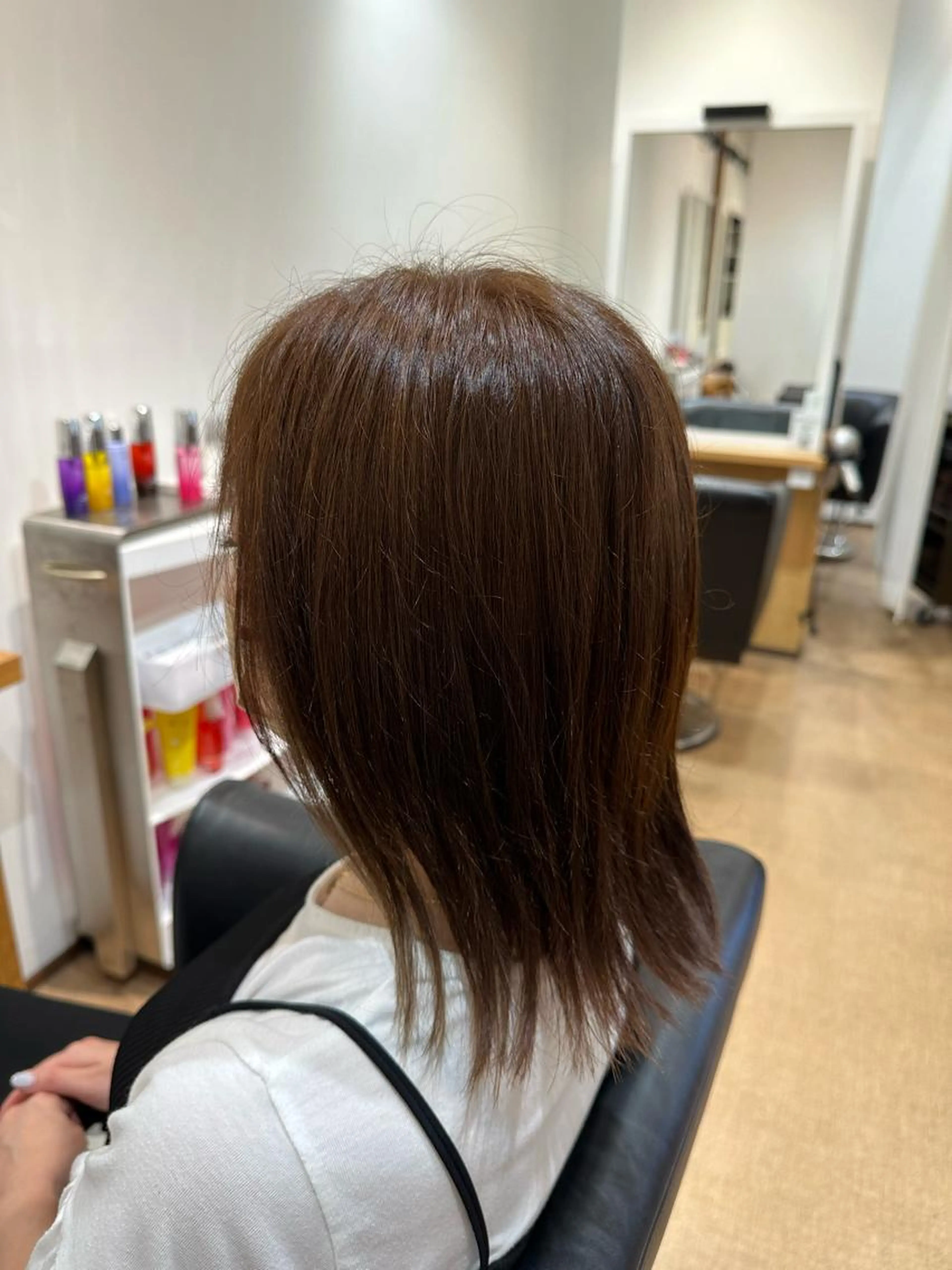 【伸びてきた根本のお白髪染めに】オーガニックリタッチカラー💫の写真