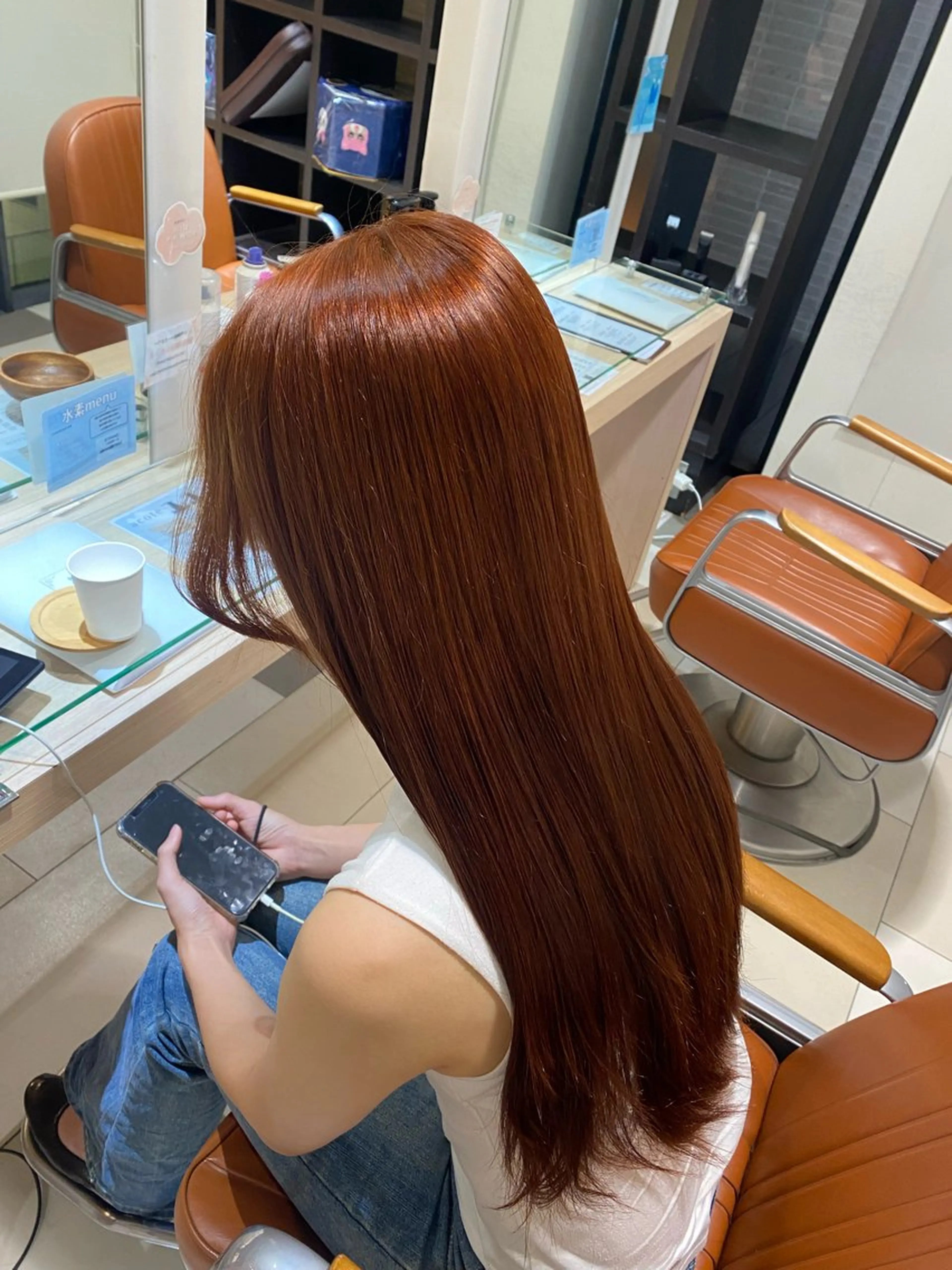 ロング 🦋‪ハイトーンカラ ー🦋‪熊田 史織のヘアスタイル