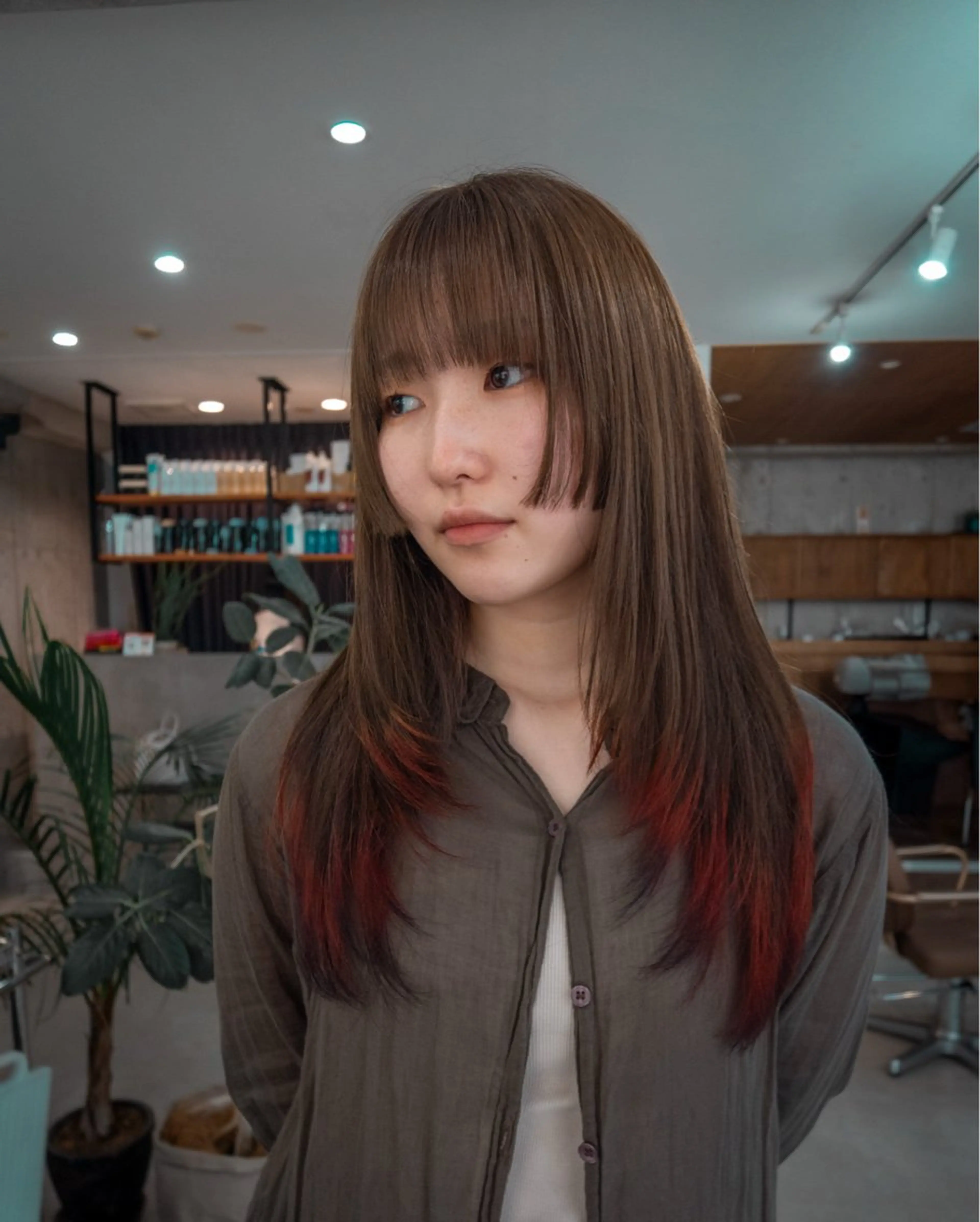 ロング レイヤーカット カット ヘアカラー ブリーチ/美髪矯正 垢抜けヘア/そらのヘアスタイル
