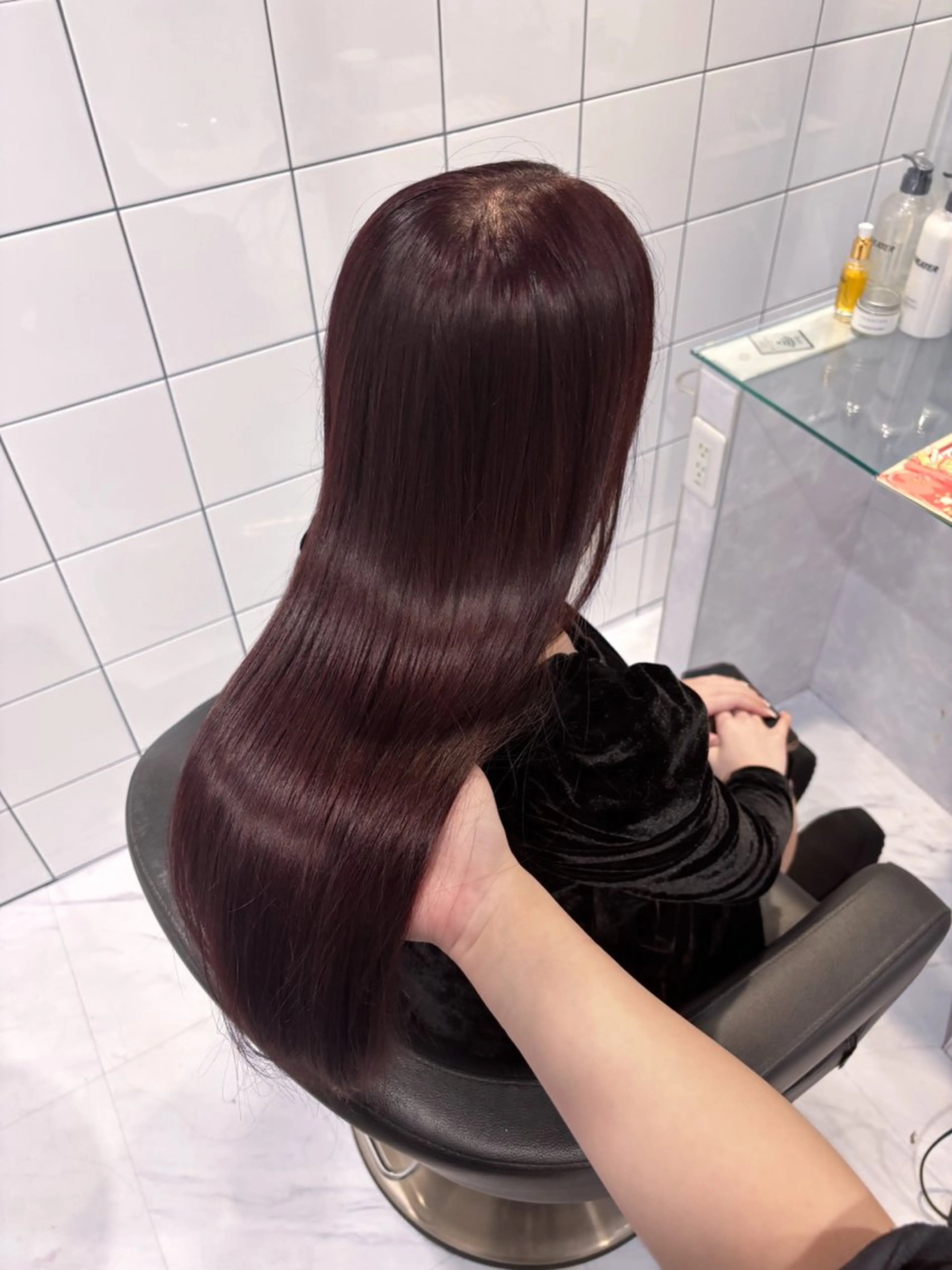 ロング カラー カット ヘアカラー トリートメント ヘッドスパ ヘアセット 表参道♡暗髪^ྀི 艶カラー♡アユミのヘアスタイル