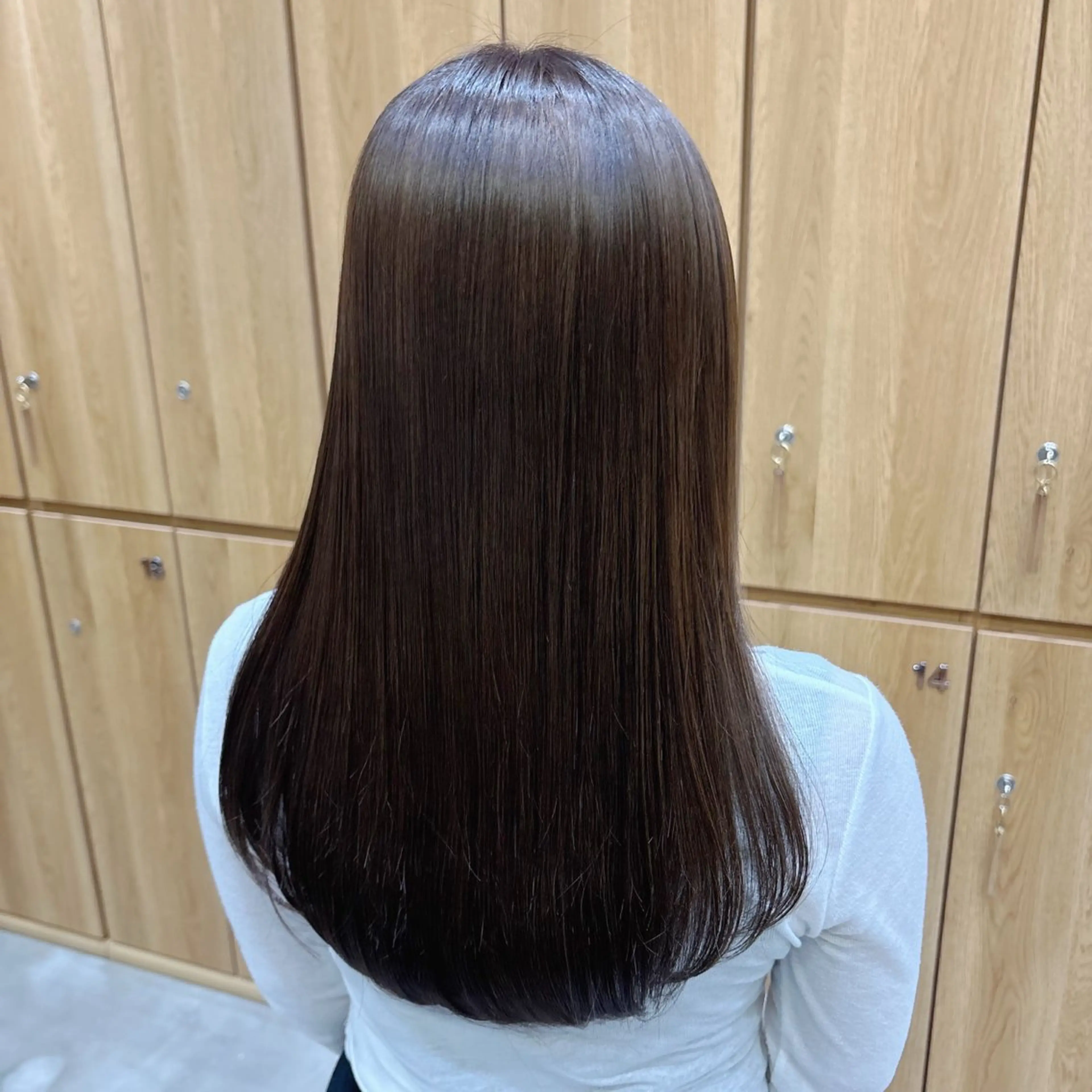 セミロング カラー ヘアアレンジ 🐰あみ【艶カラー/ 縮毛矯正】🫧のヘアスタイル