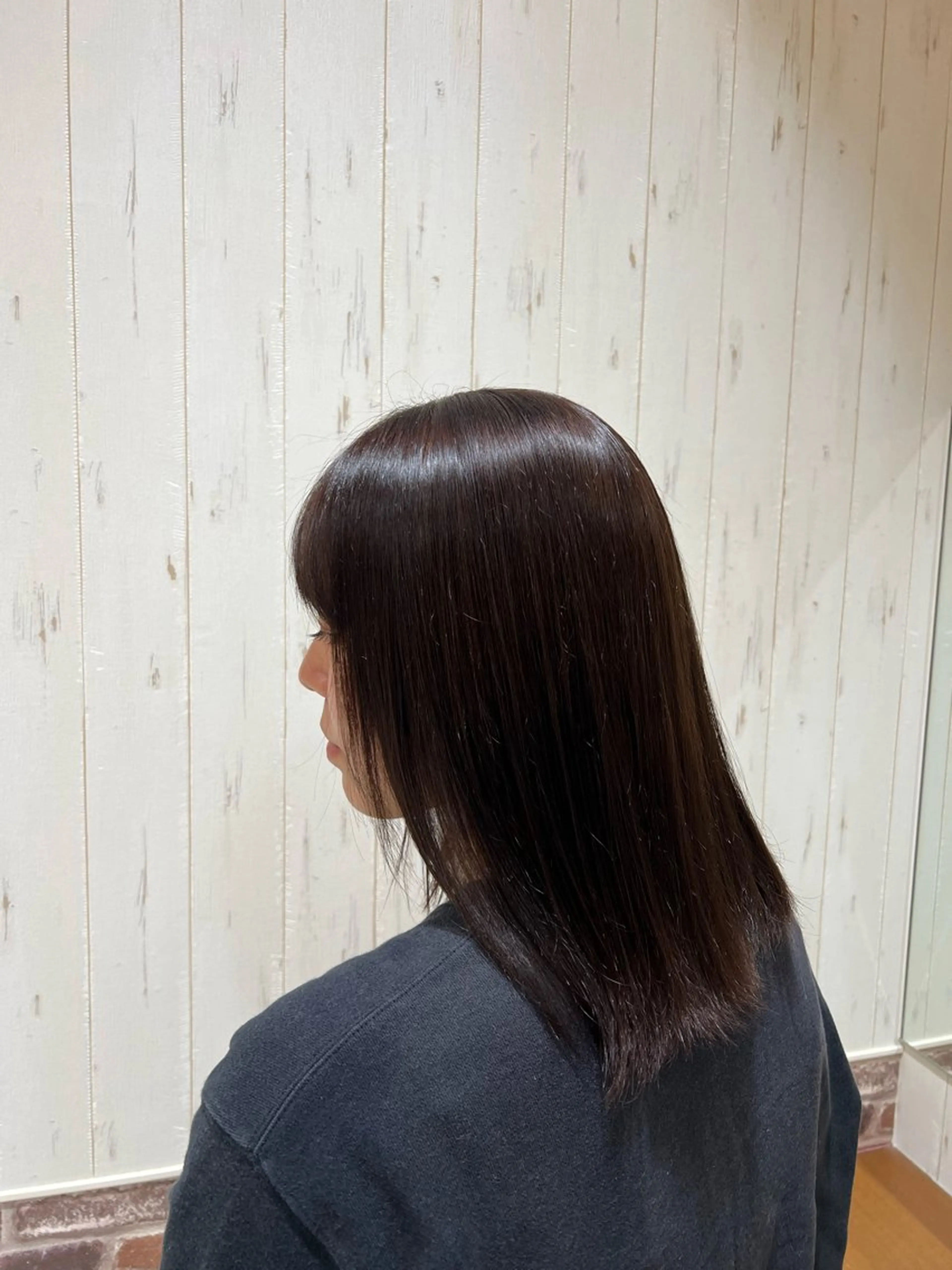 ミディアム ボブ ハイライト 髪質改善 hair salon FAN所属・FANスタイリスト Ⓜ️EIのヘアスタイル