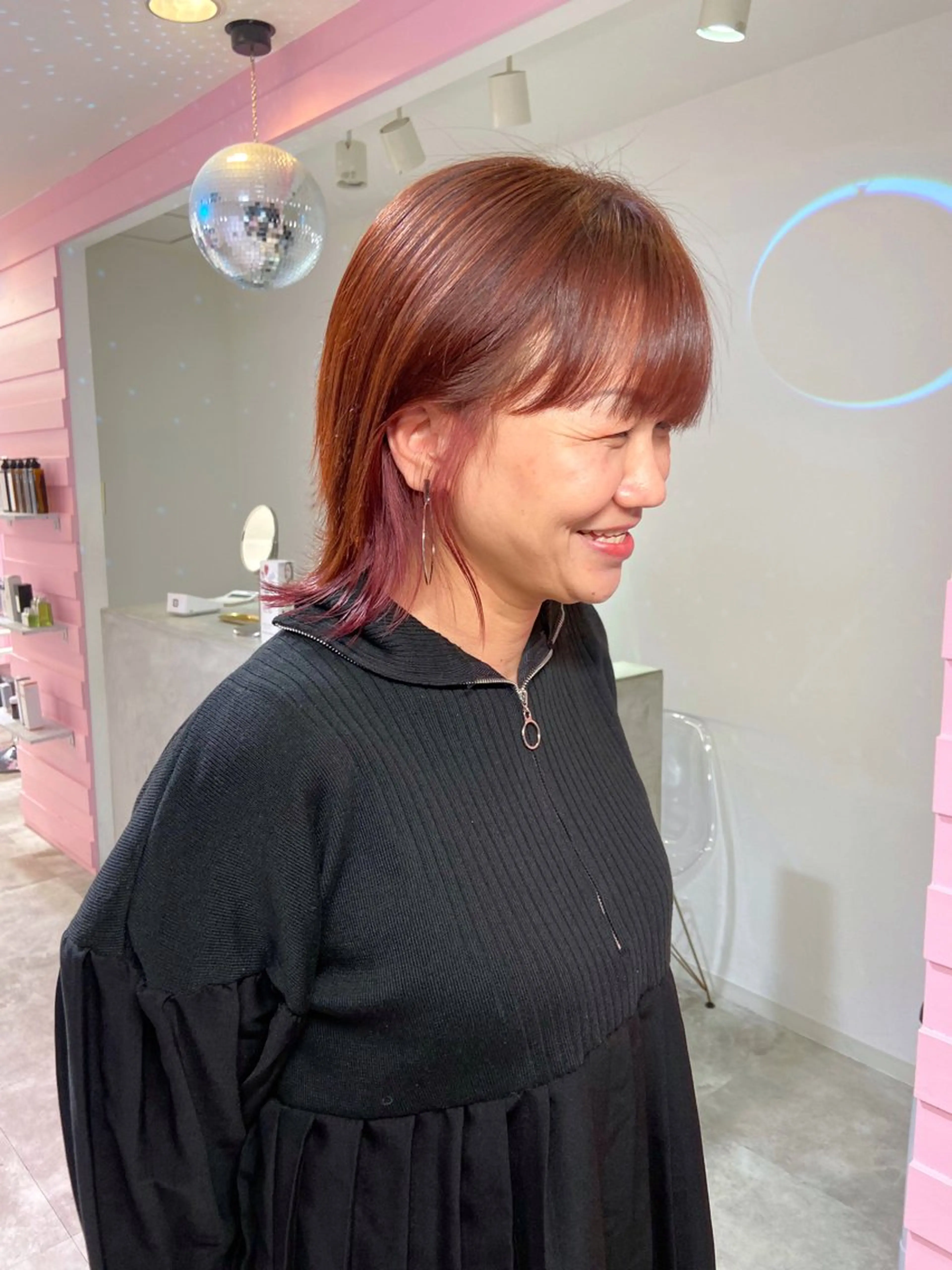 ショート カラー デザインカラー ダブルカラー インナーカラー 似合わせ暖色のプロ/ ニュアンスカラー🍊のヘアスタイル