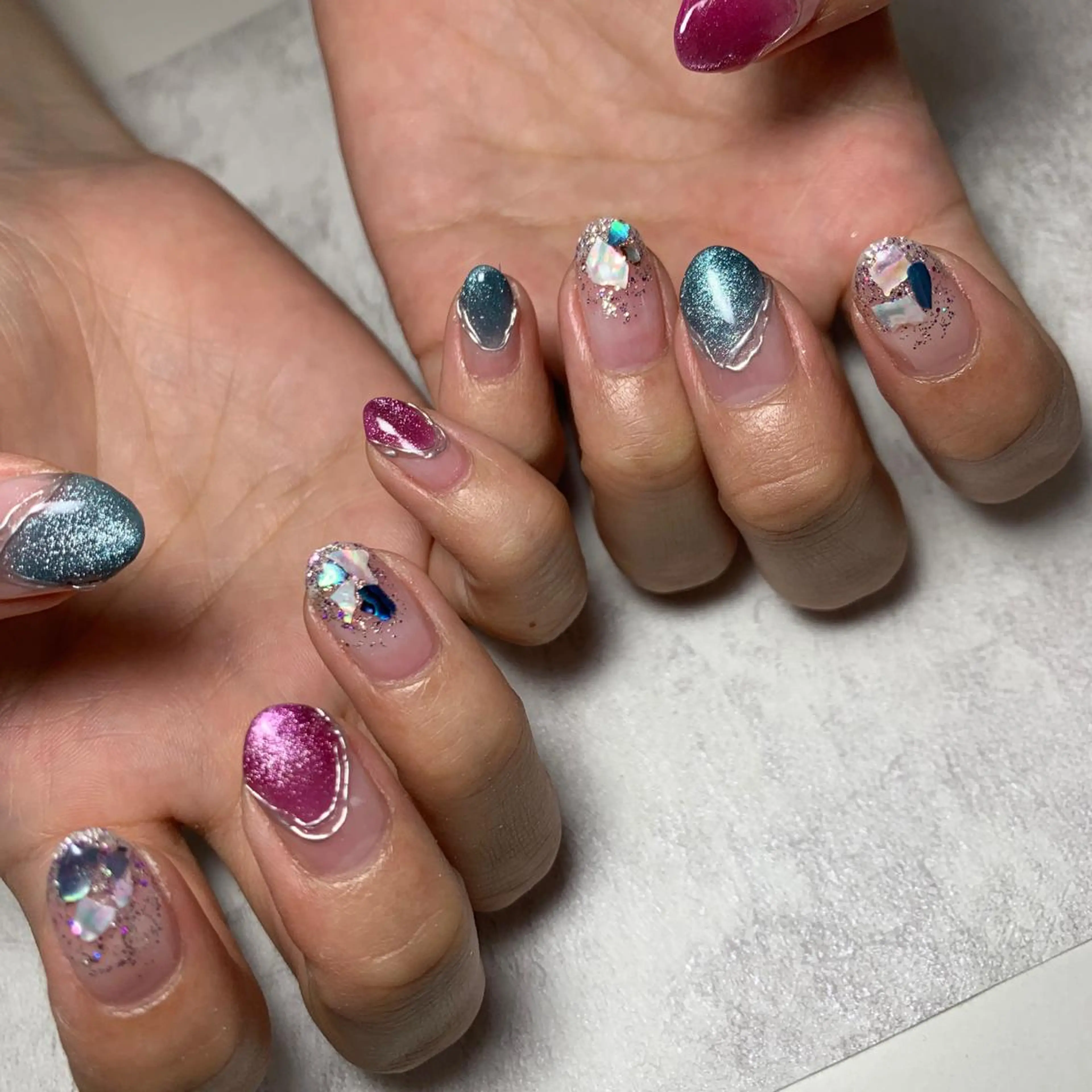 ネイル クリアネイル 持ち込み Li aile eye&nailのネイルデザイン
