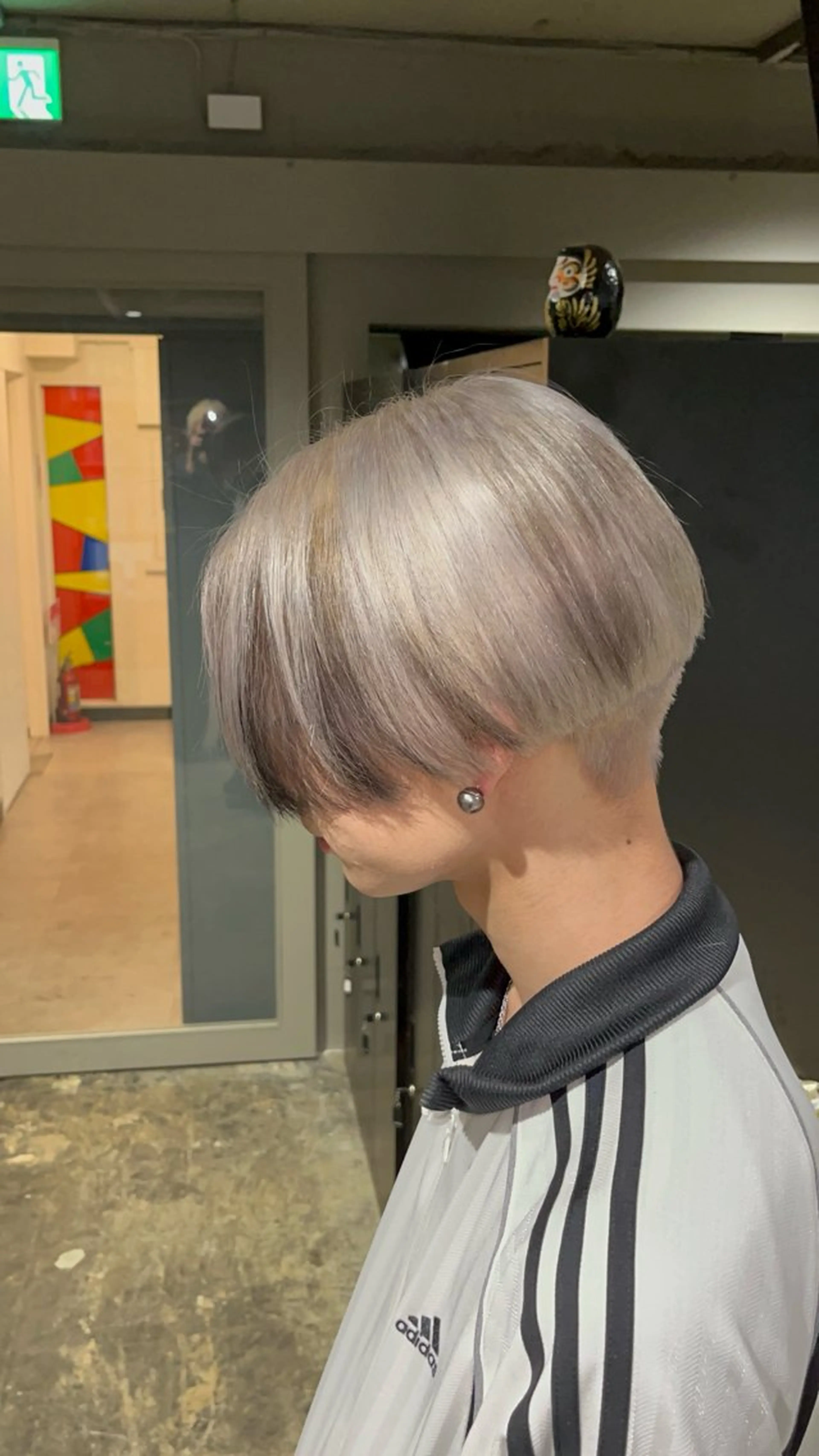 ショート メンズ 渋谷ケアブリーチ ❤️🔥徳田空悟のヘアスタイル