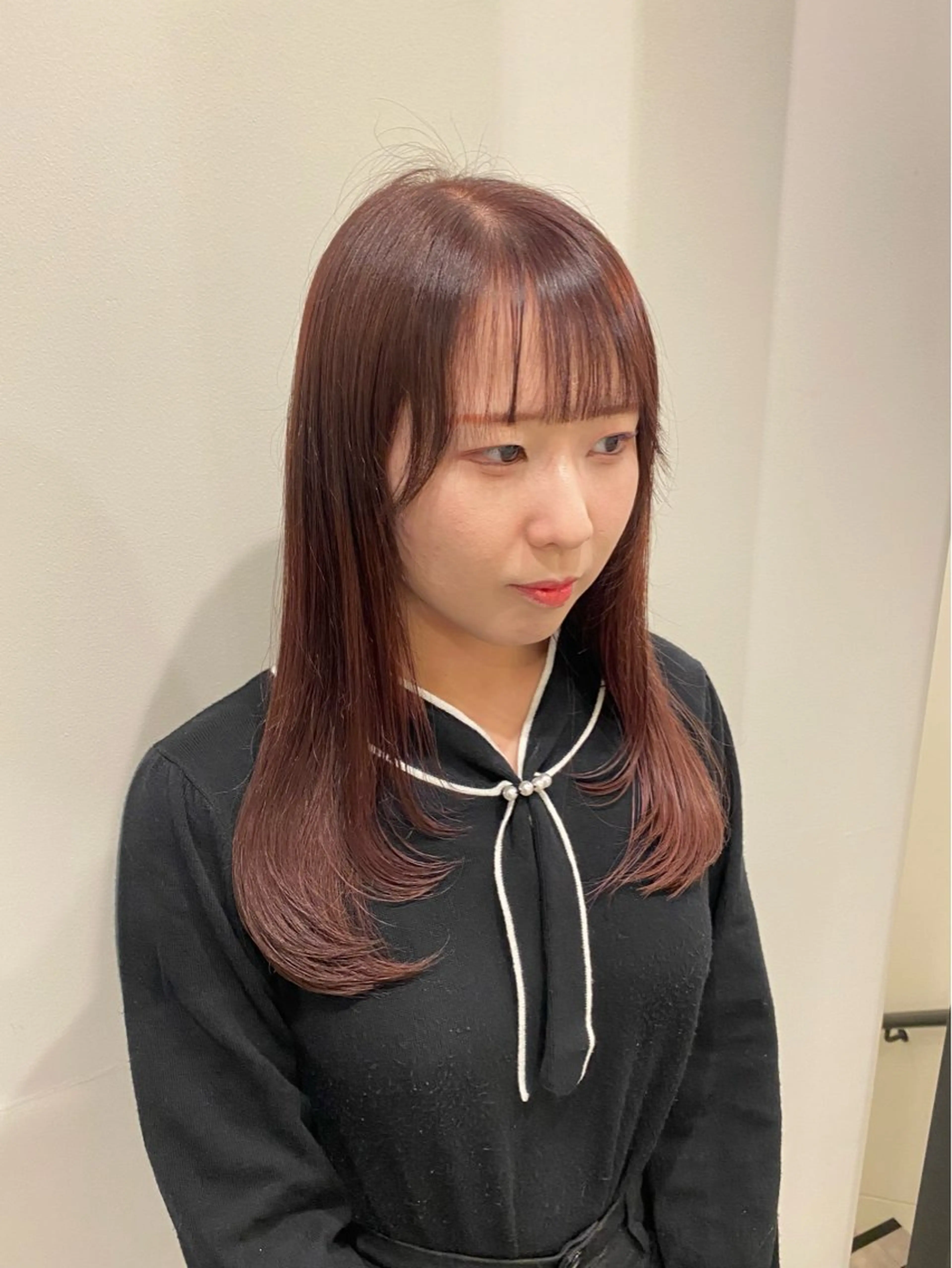ミディアム カラー カット ヘアカラー トリートメント 🍑 モモカ🍑のヘアスタイル