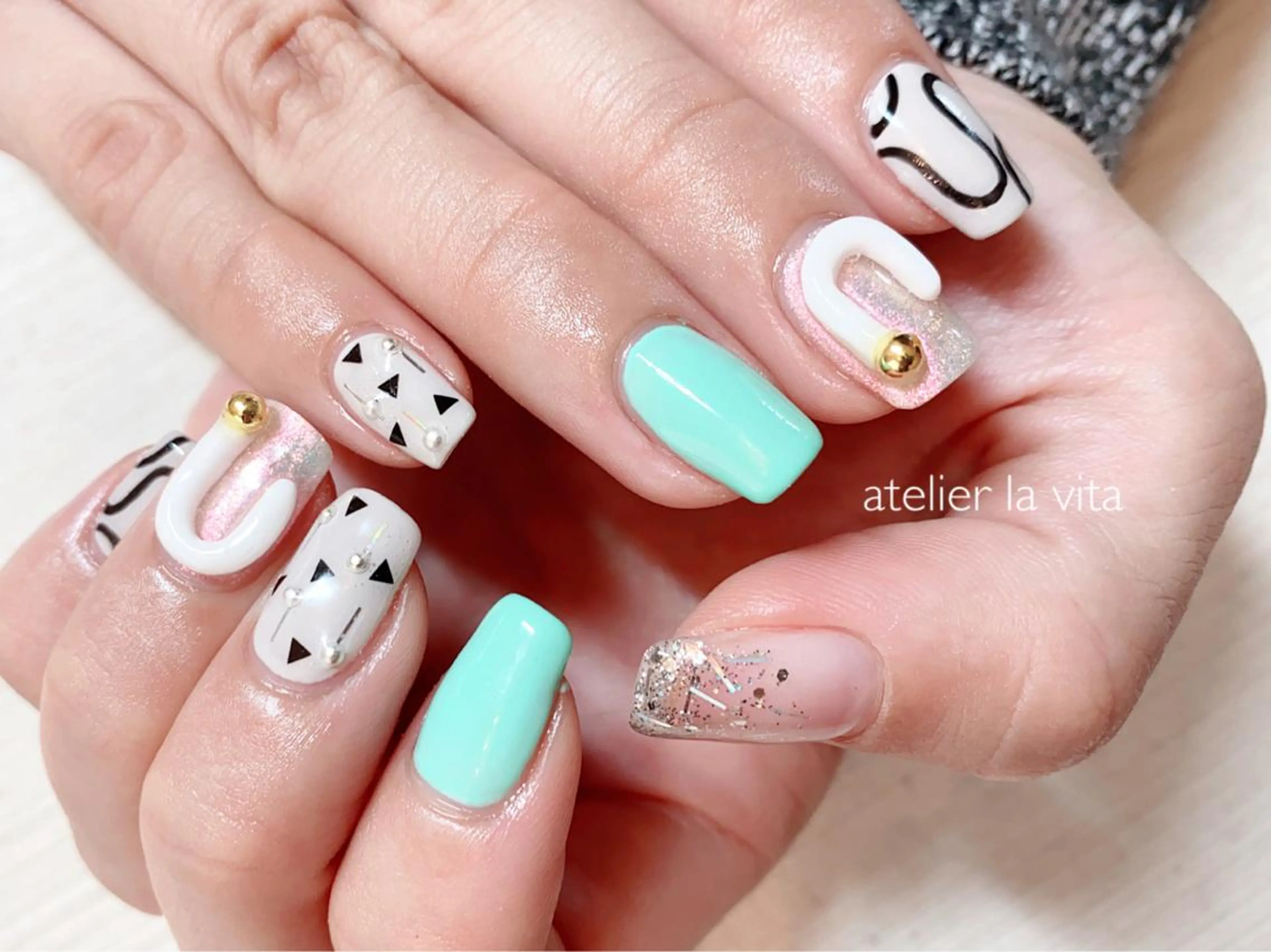 ネイル メンズネイル スカルプネイル ハンドネイル atelier la vita所属・lavita. mimuraのネイルデザイン