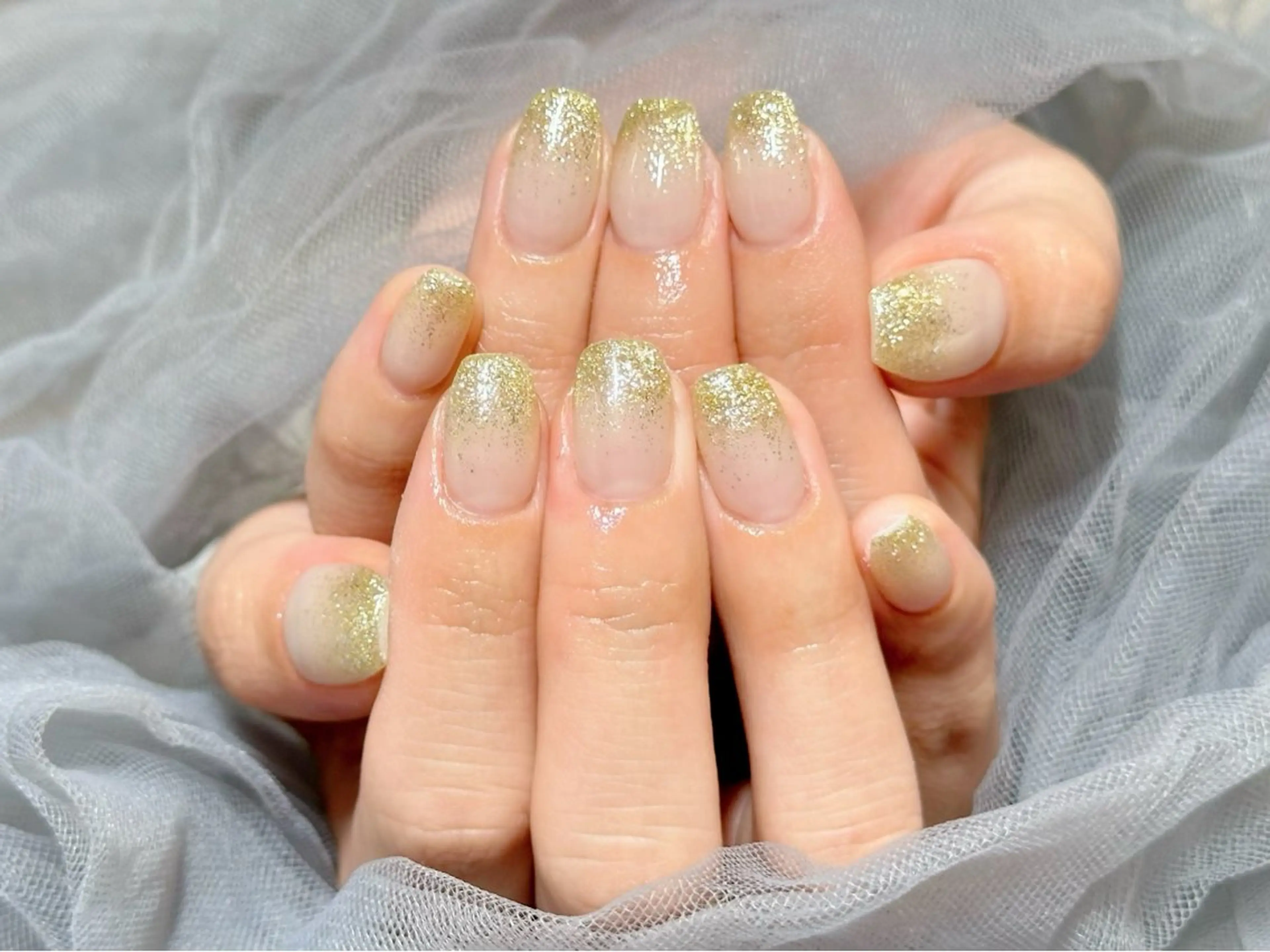 ネイル ゴールド ラメ(グリッター) ラメグラデーション ハンドネイル KURELLY所属・Nail Salon KURELLYのネイルデザイン