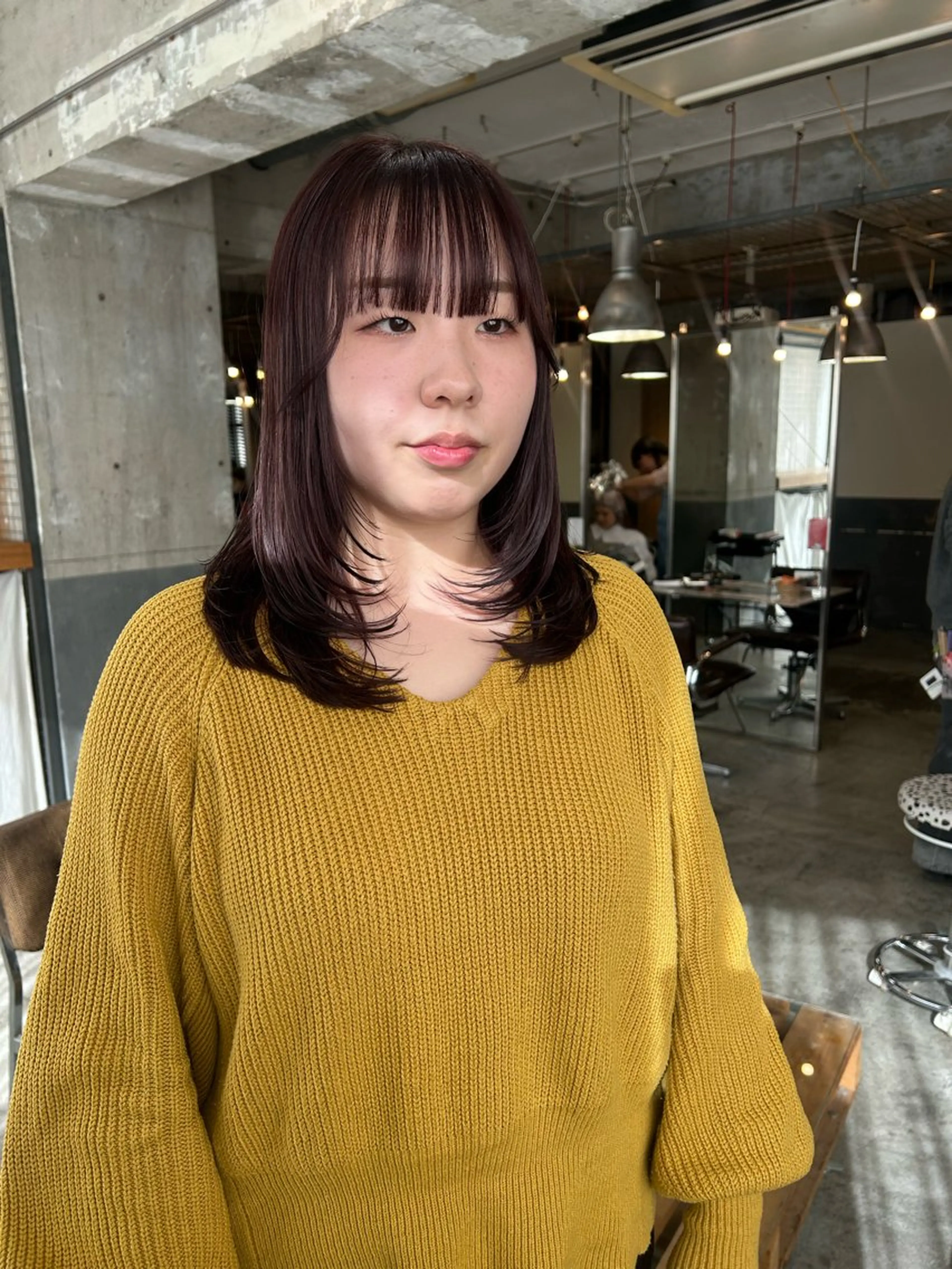 ミディアム カラー ラベンダーカラー レイヤーカット カット ヘアカラー 丸みショート /NAGISAのヘアスタイル