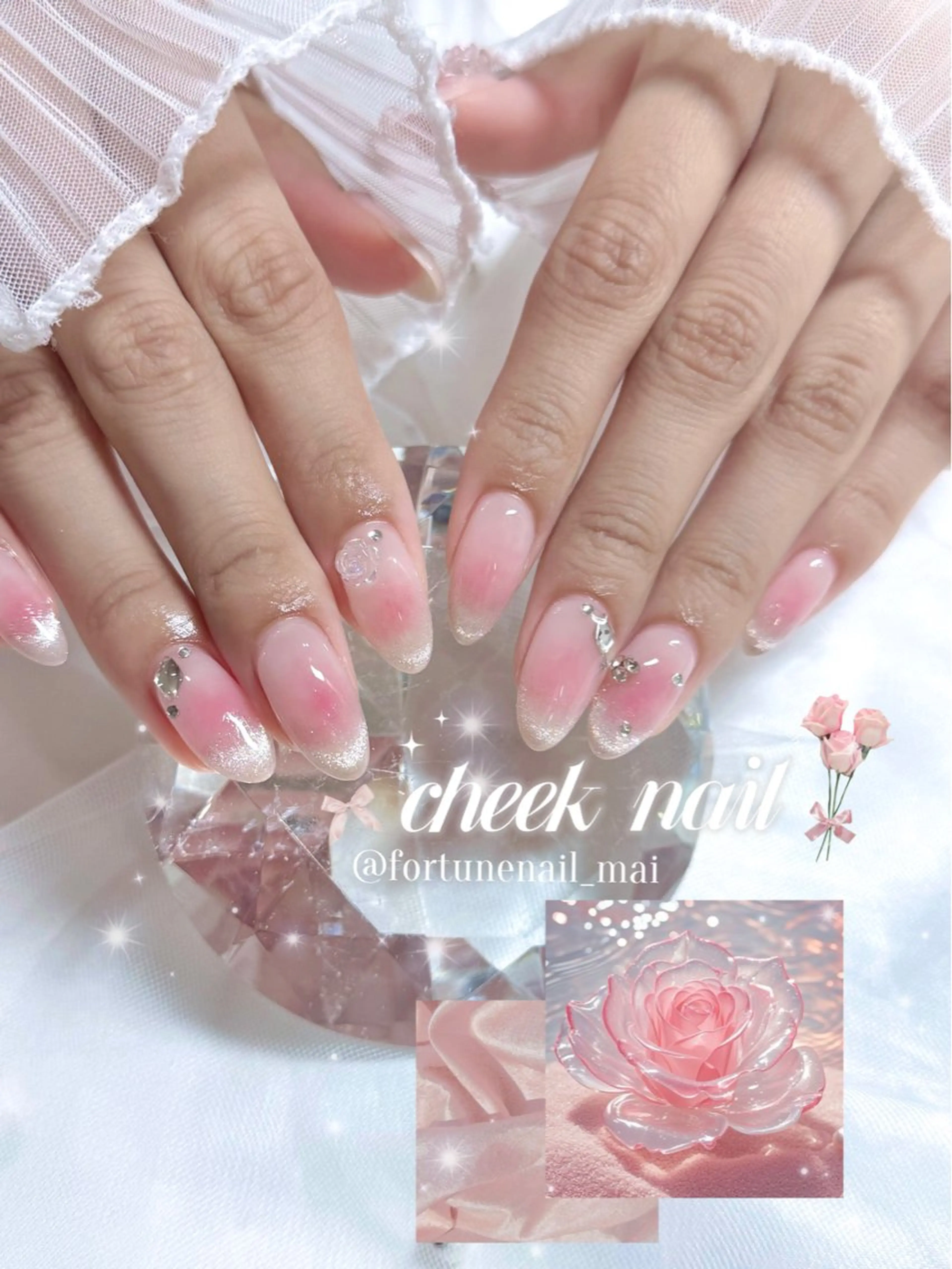 ネイル チークネイル マグネットネイル ハンドネイル 🎀Mai 🎀10/5🈳のネイルデザイン