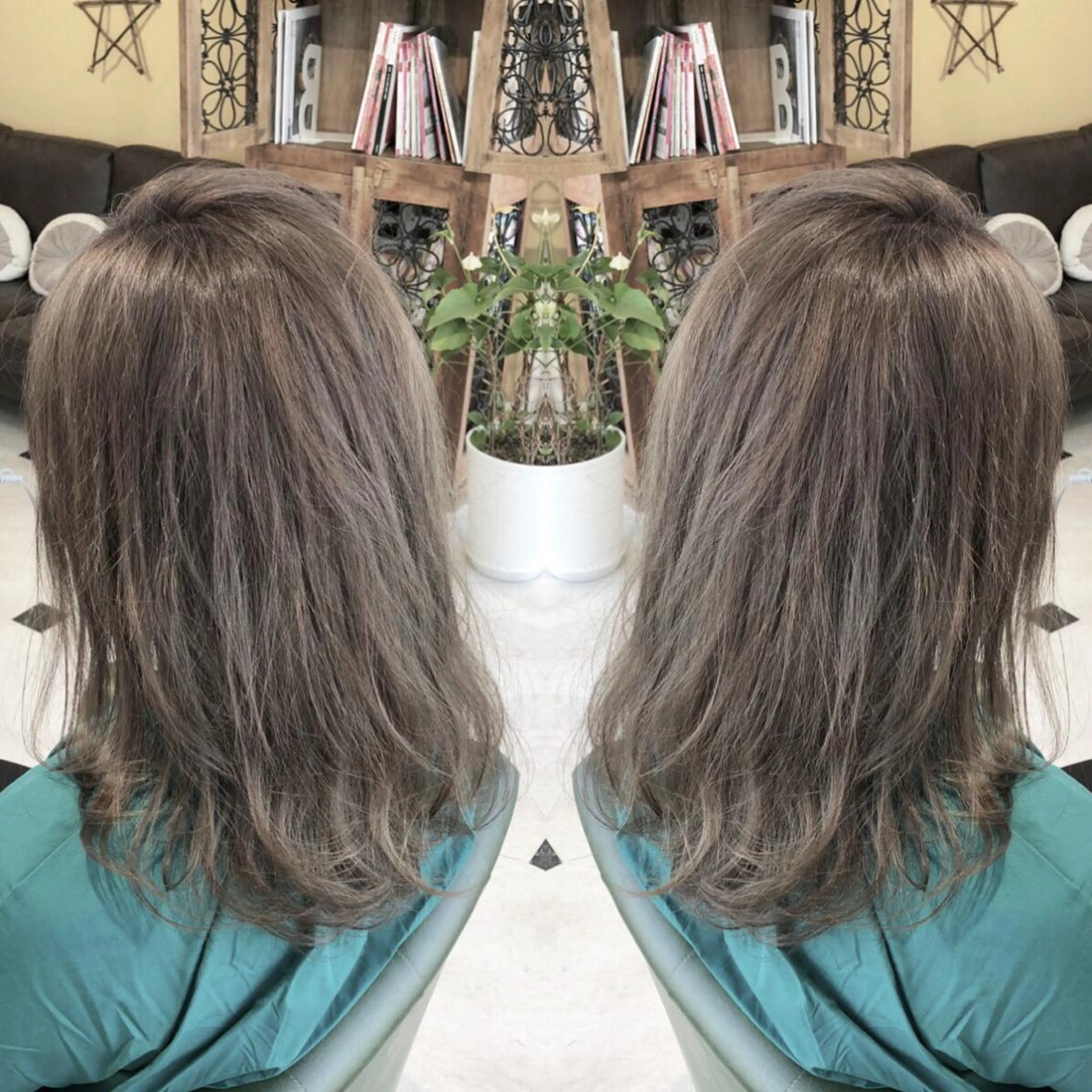 セミロング カラー パーマ ヘアアレンジ tocca所属・毎月通える価格♪ 杉本真基のヘアスタイル