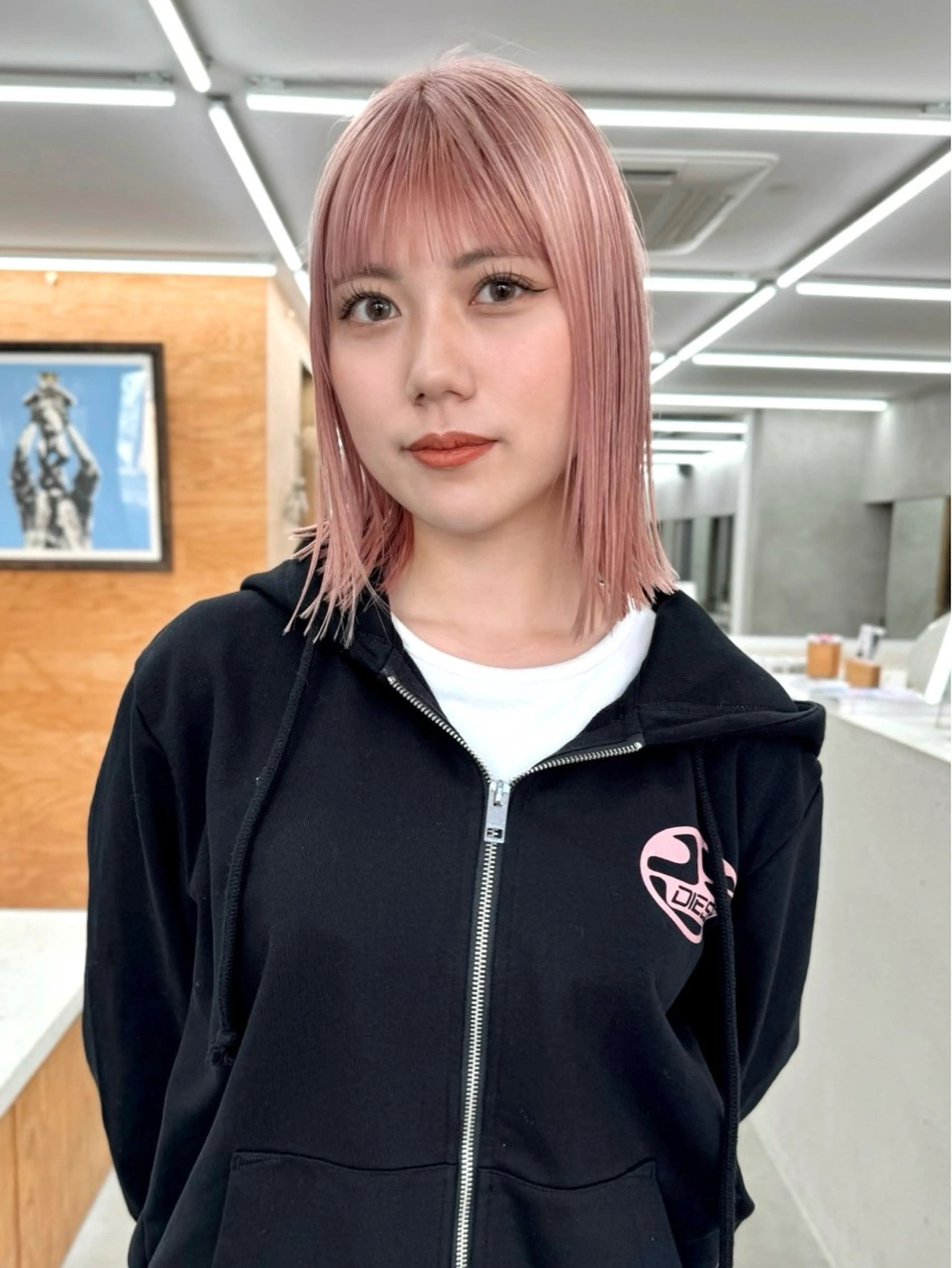 ショート カラー ピンクカラー カット ヘアカラー トリートメント ブリーチ/似合わせ Kaito🦕/栄のヘアスタイル