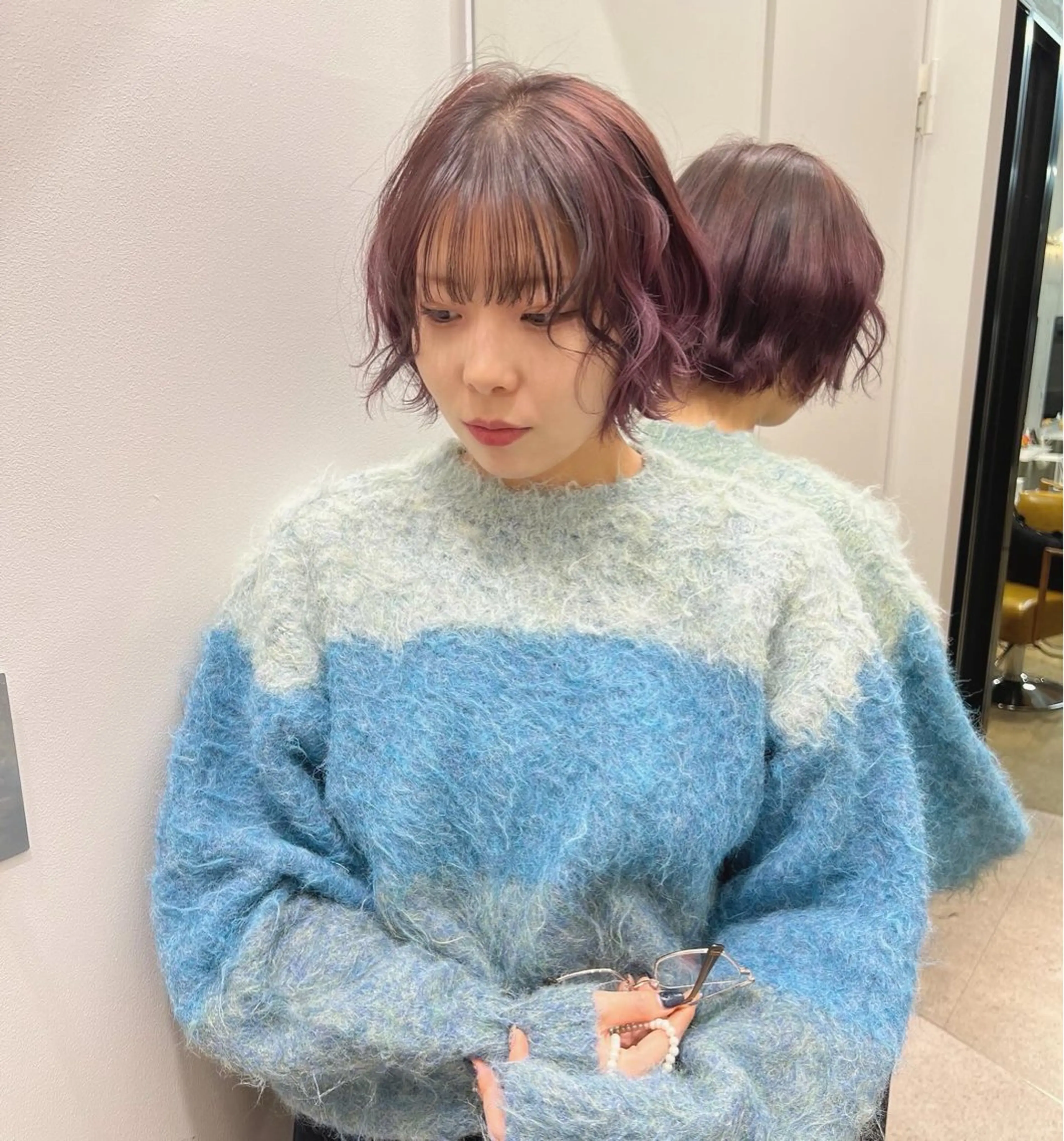 ショート ヘアカラー カコ♡ ボブ ヘアアレンジのヘアスタイル