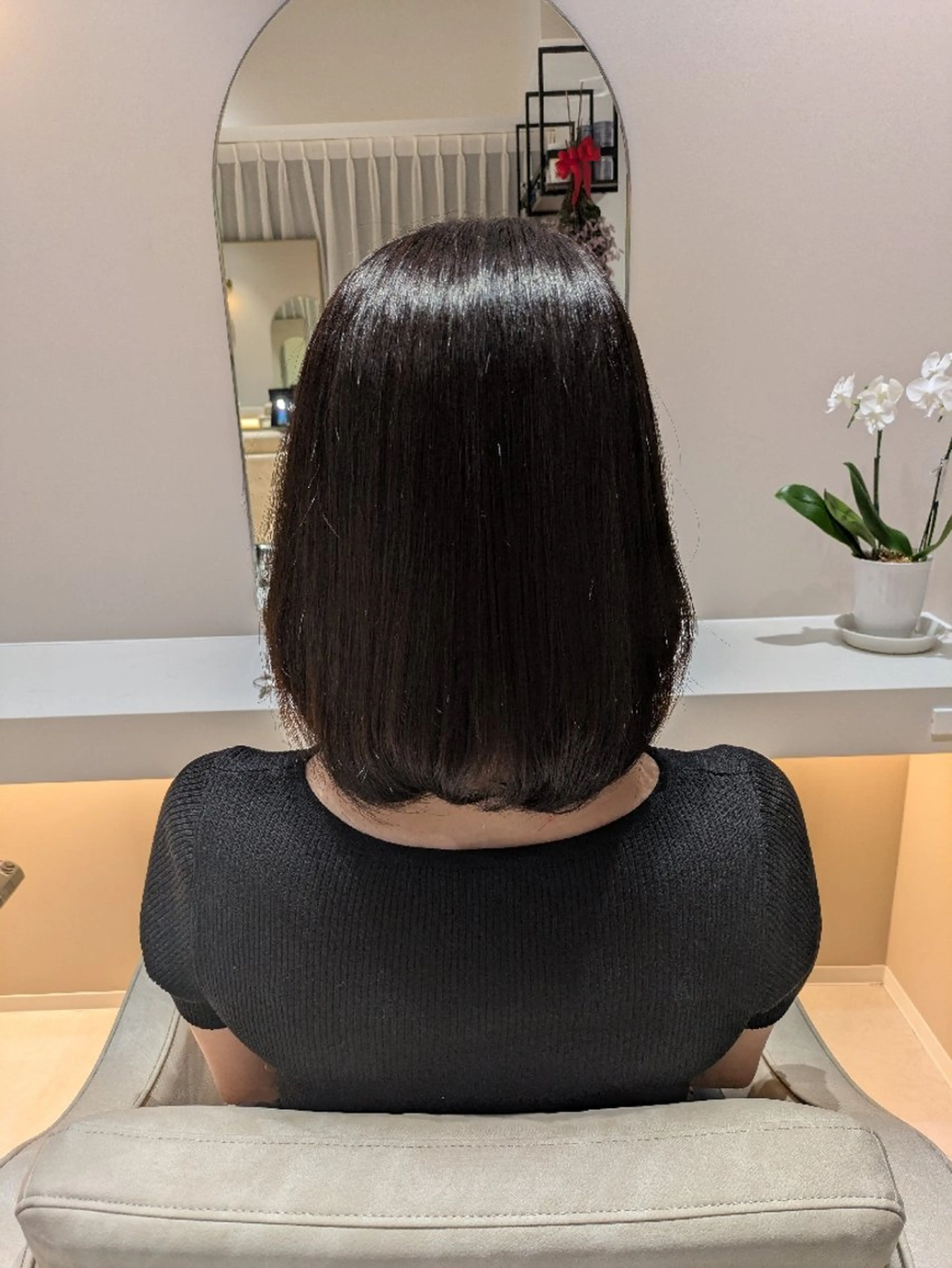 カラー ベージュカラー 透明感カラー オリーブベージュ 吉田 美姫のヘアスタイル