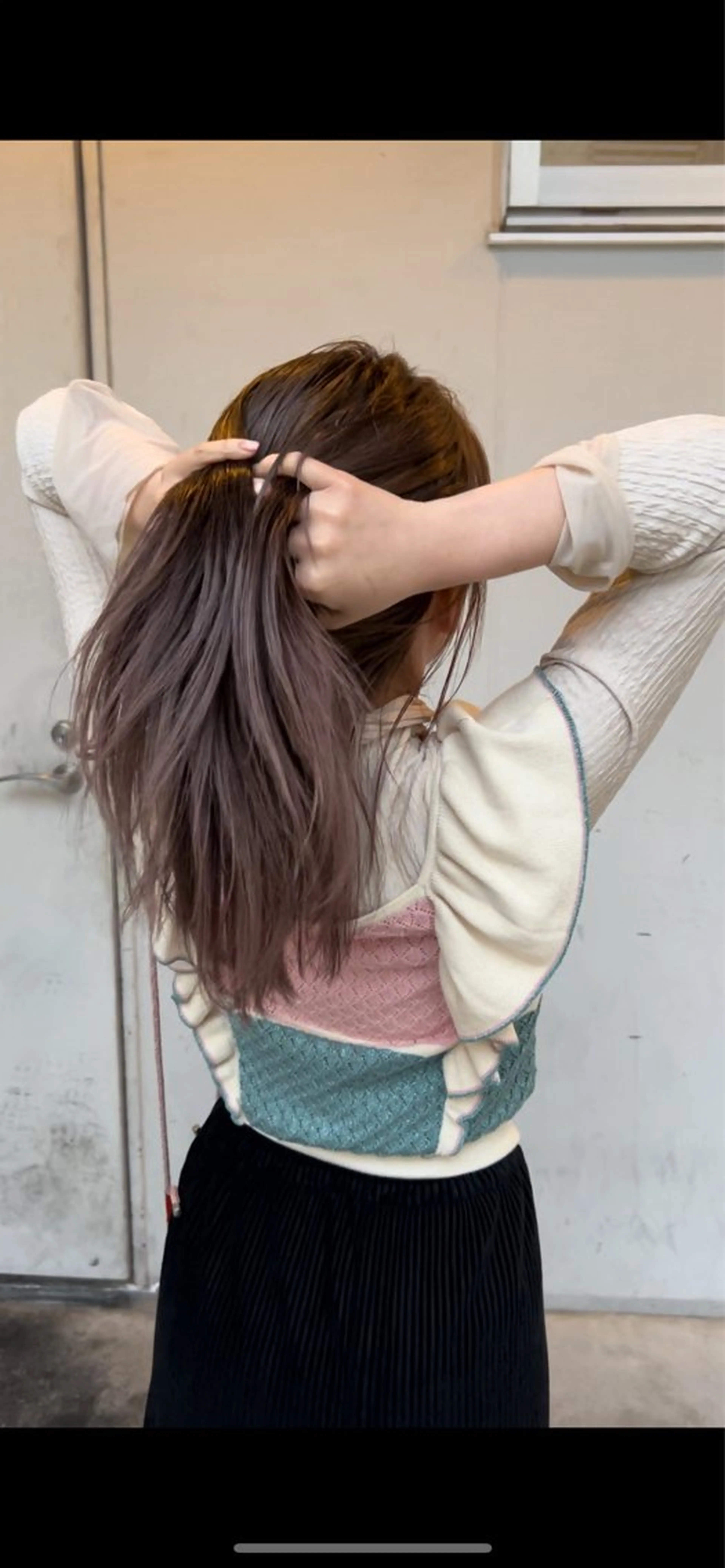 ミディアム カラー カット ヘアカラー トリートメント いなみね はるきのヘアスタイル