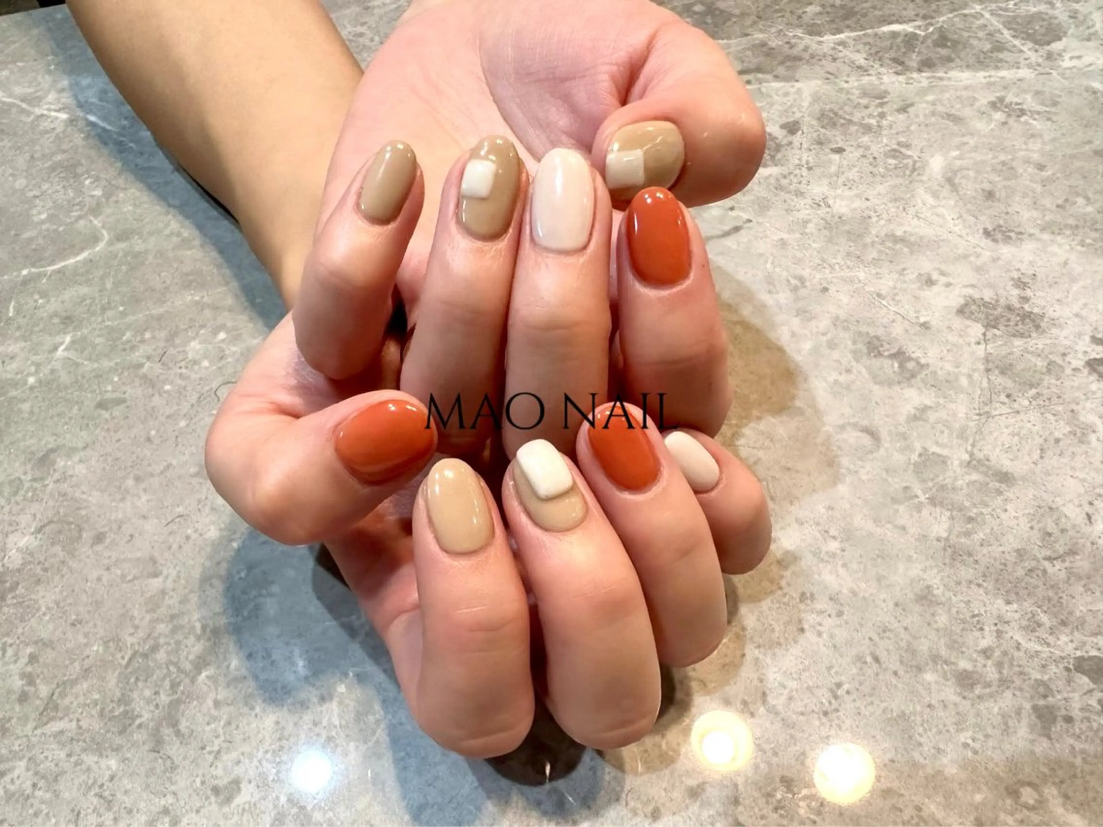 ミディアム ハンドネイル ＆MERCI所属・&MERCI nail maoのネイルデザイン