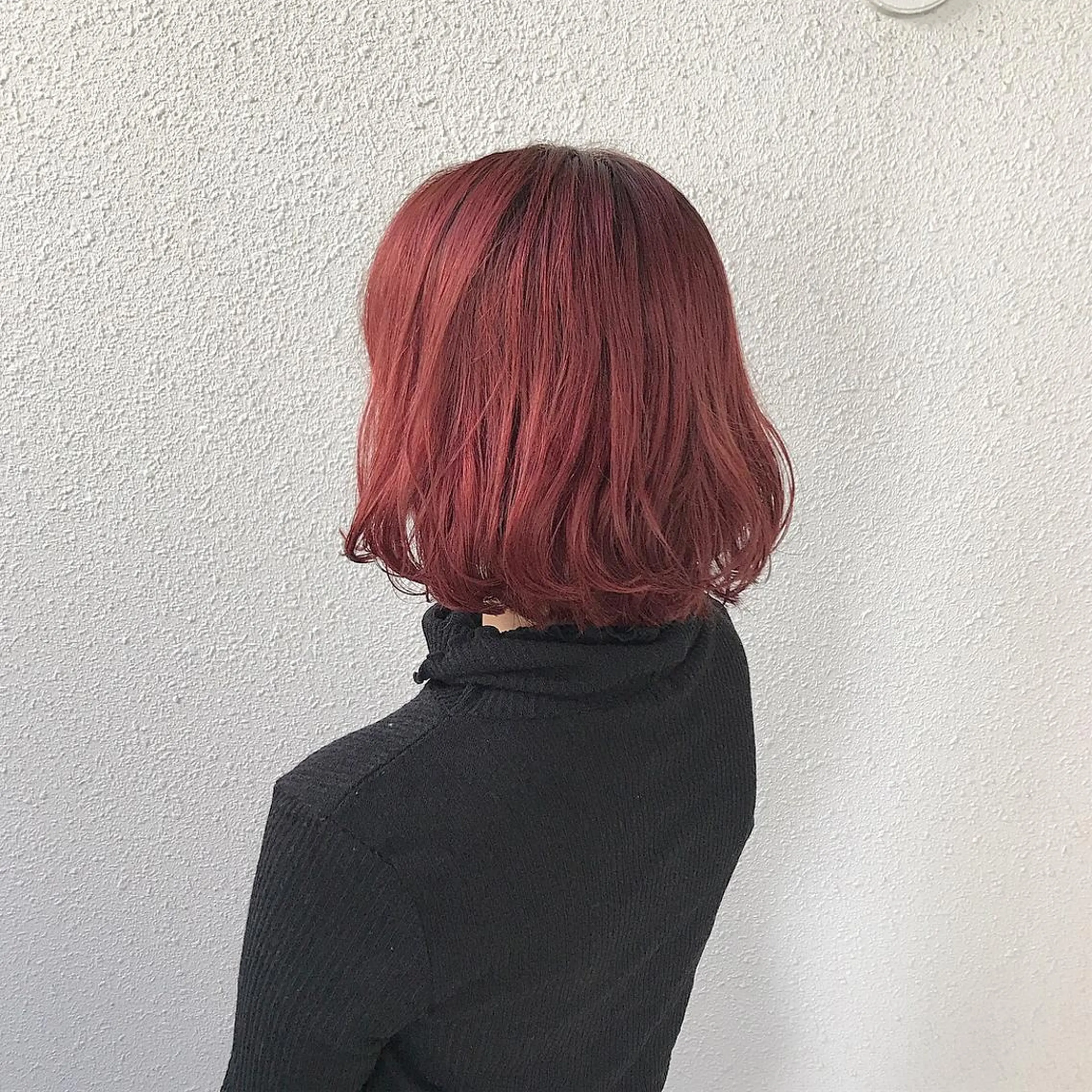 ショート カラー ダブルカラー レッドカラー インナーカラー/天神 ブリーチ/吉田のヘアスタイル