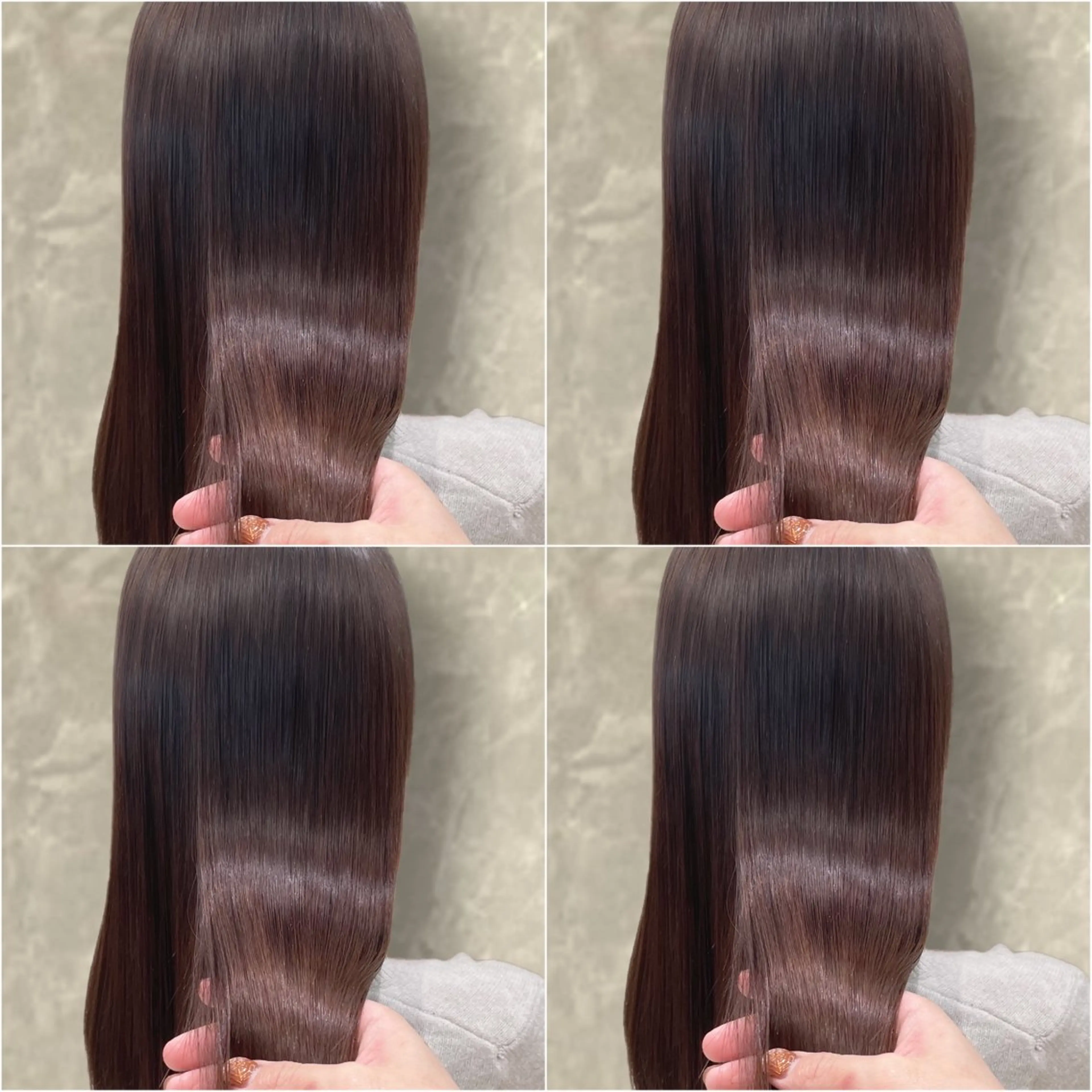 ロング カラー パーマ カット ヘアカラー 縮毛矯正 髪質改善/赤み消し ブリーチなし心斎橋のヘアスタイル