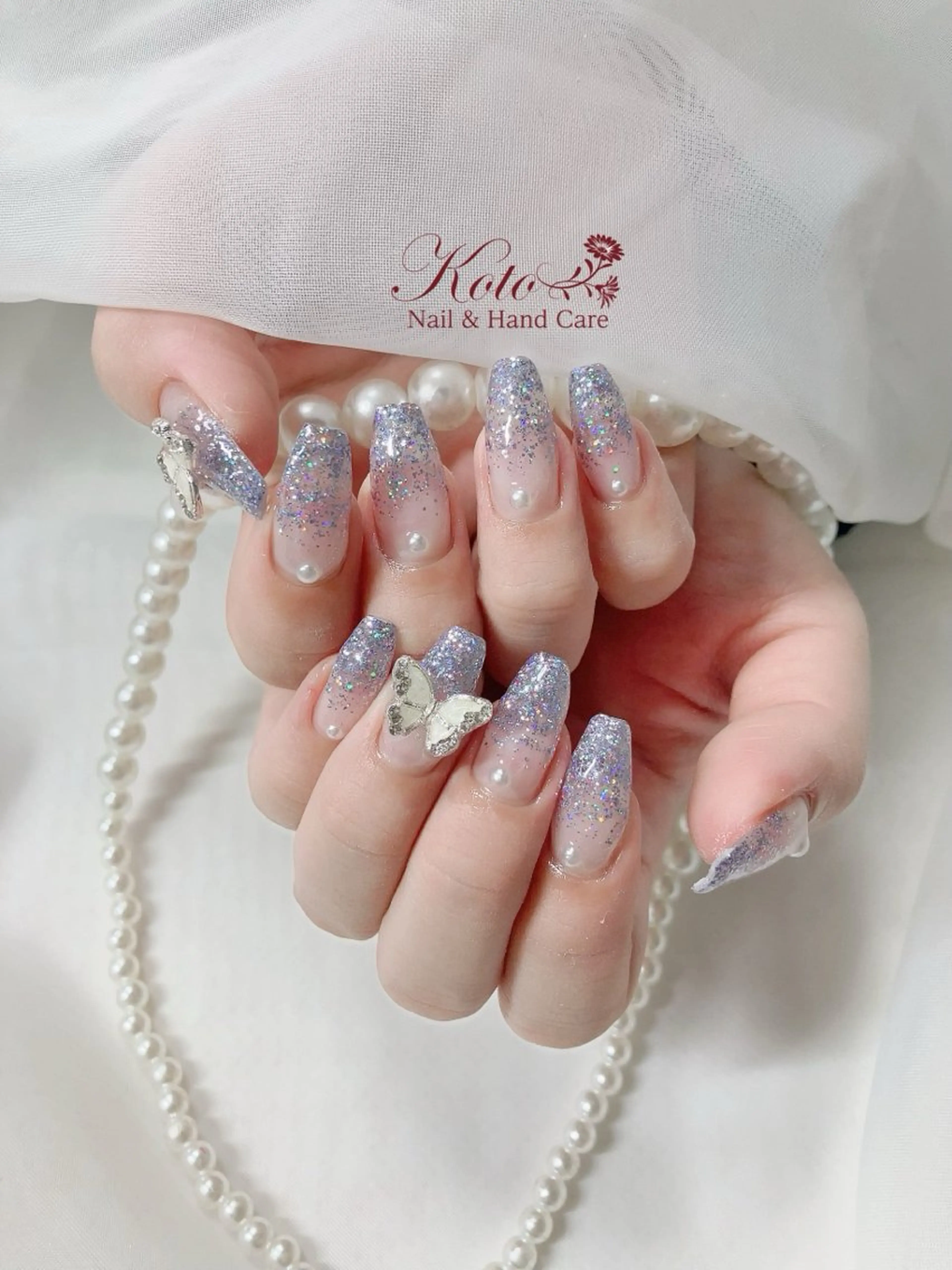 ネイル 長さ出し ジェルネイル 持ち込み ニュアンスネイル 赤色 ハンドネイル Nail Salon KOTOのネイルデザイン