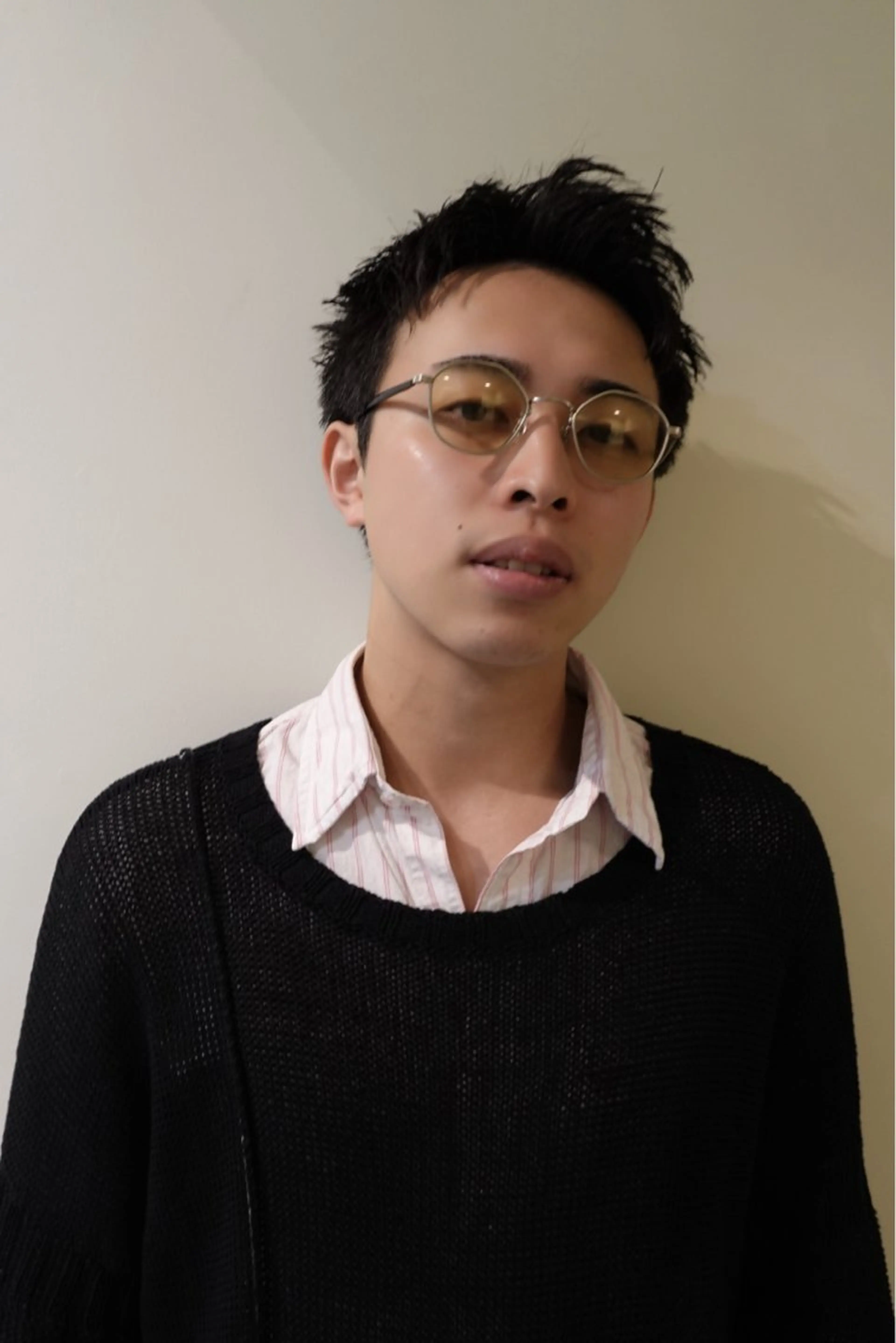 メンズ センターパート マッシュ メンズパーマ メンズショート スパイキーショート メンズカット 立川湧揮のヘアスタイル