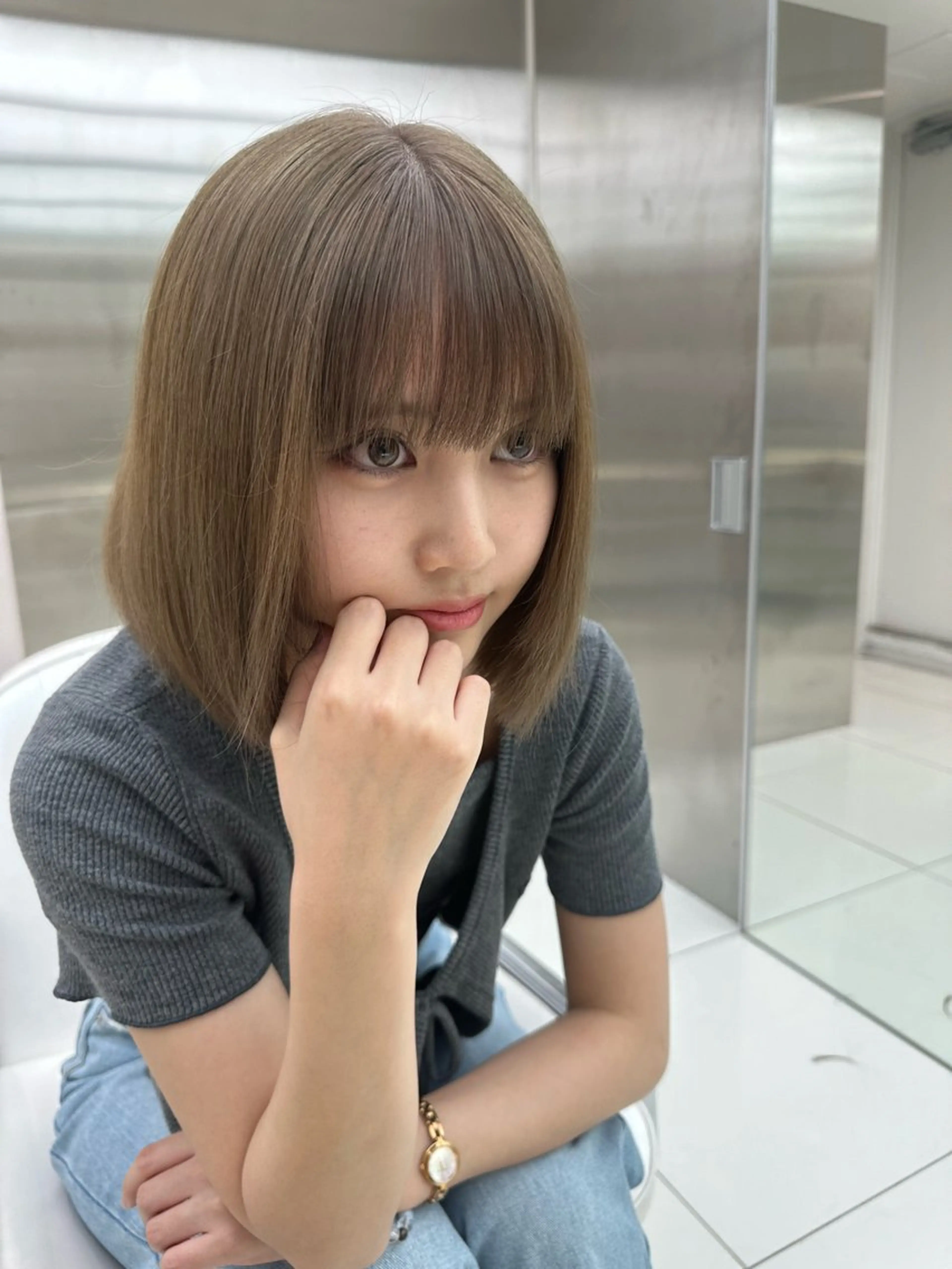 ショート カラー りょうへい/ 全頭ブリーチ/大宮のヘアスタイル