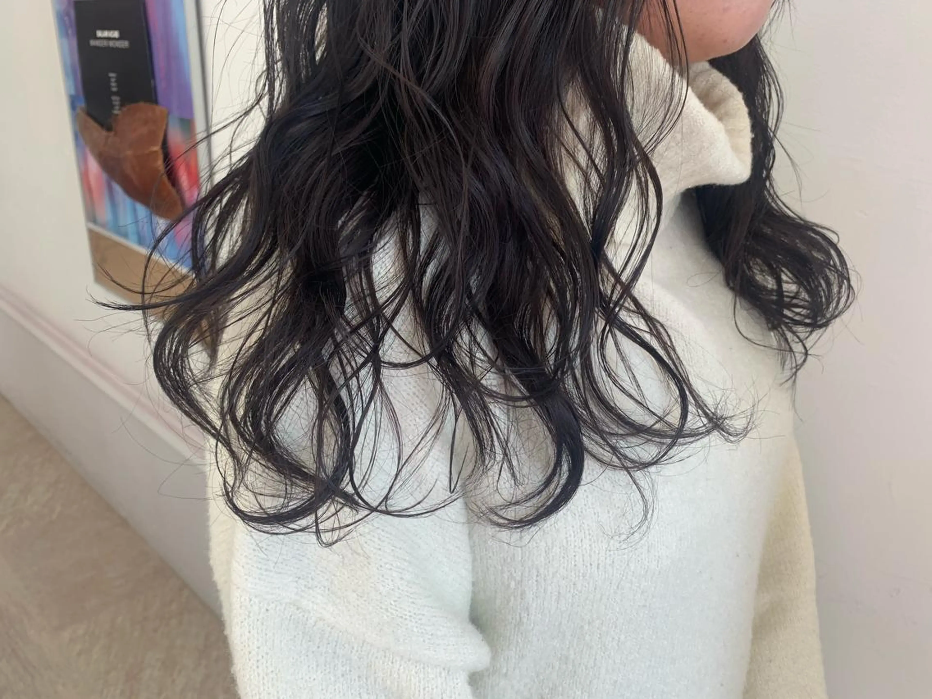 ロング カラー ブラウンカラー ダークブラウン カット ヘアカラー chama レイヤーカットのヘアスタイル