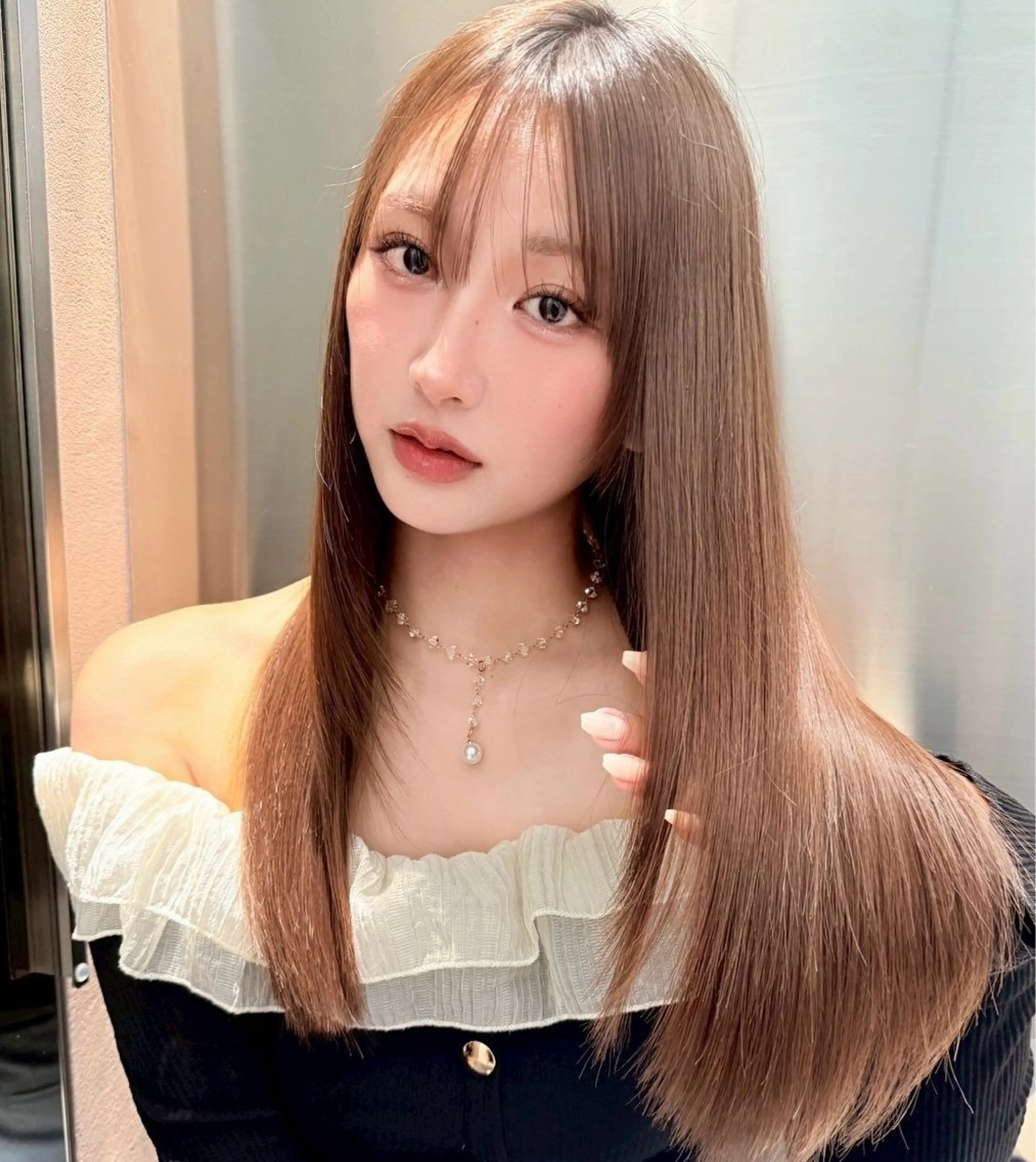 ロング 切りっぱなしボブ ボブ 顔周りカット ハッシュカット ハイレイヤー カット 縮毛矯正 浦和/レイヤー/ボブ 縮毛矯正/大和田拓夢のヘアスタイル