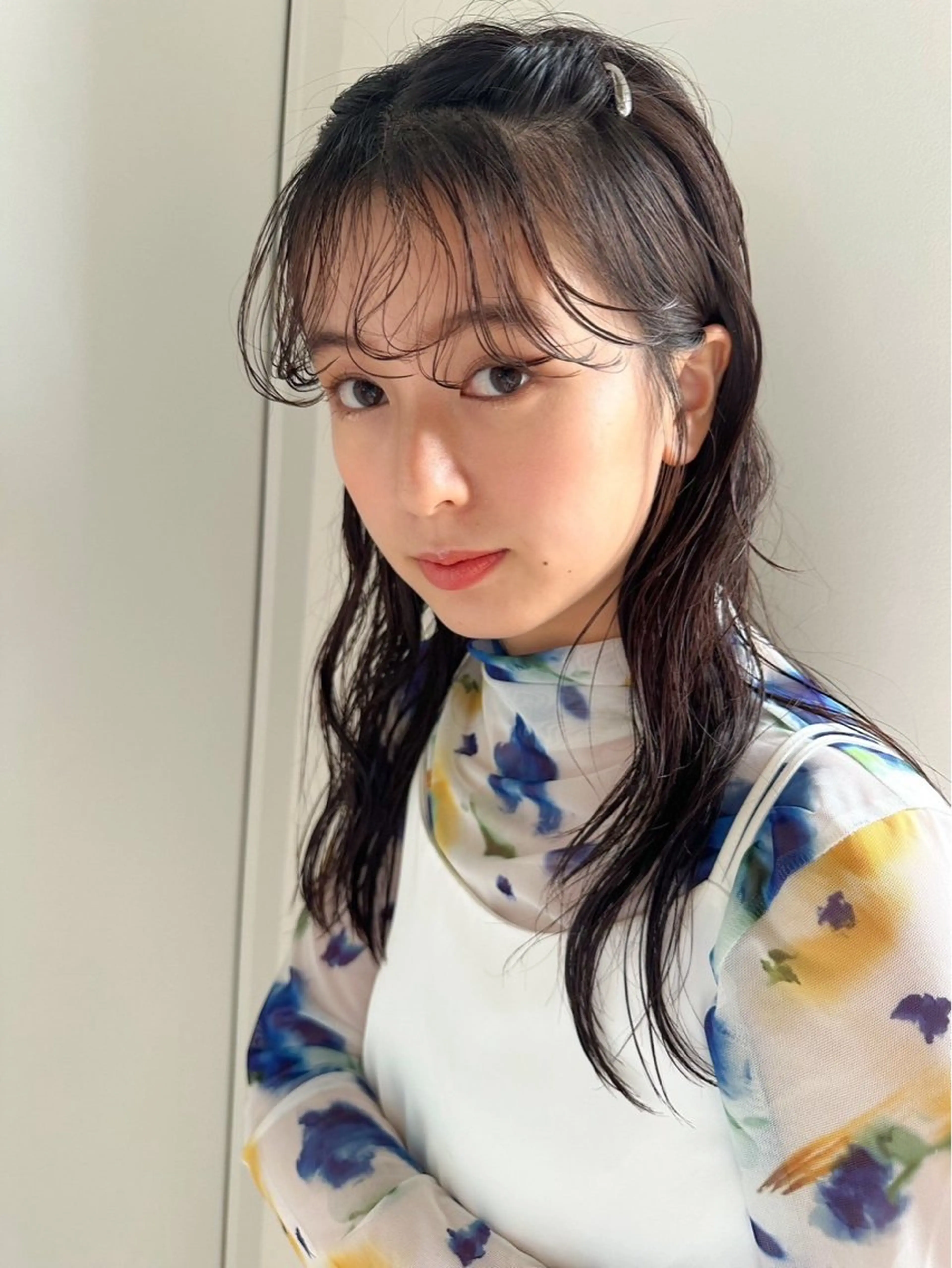 セミロング カラー ブラウンカラー [amu]kaho /メンズカット🧃のヘアスタイル