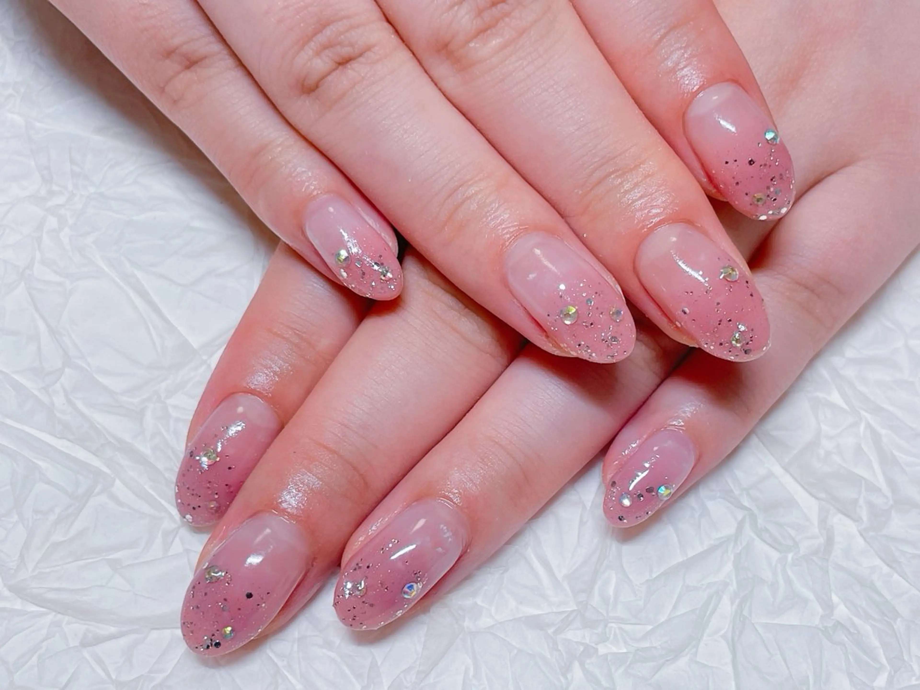 ネイル キラキラネイル ピンク ハンドネイル ハンドケア ゆ か_Nails💫のネイルデザイン