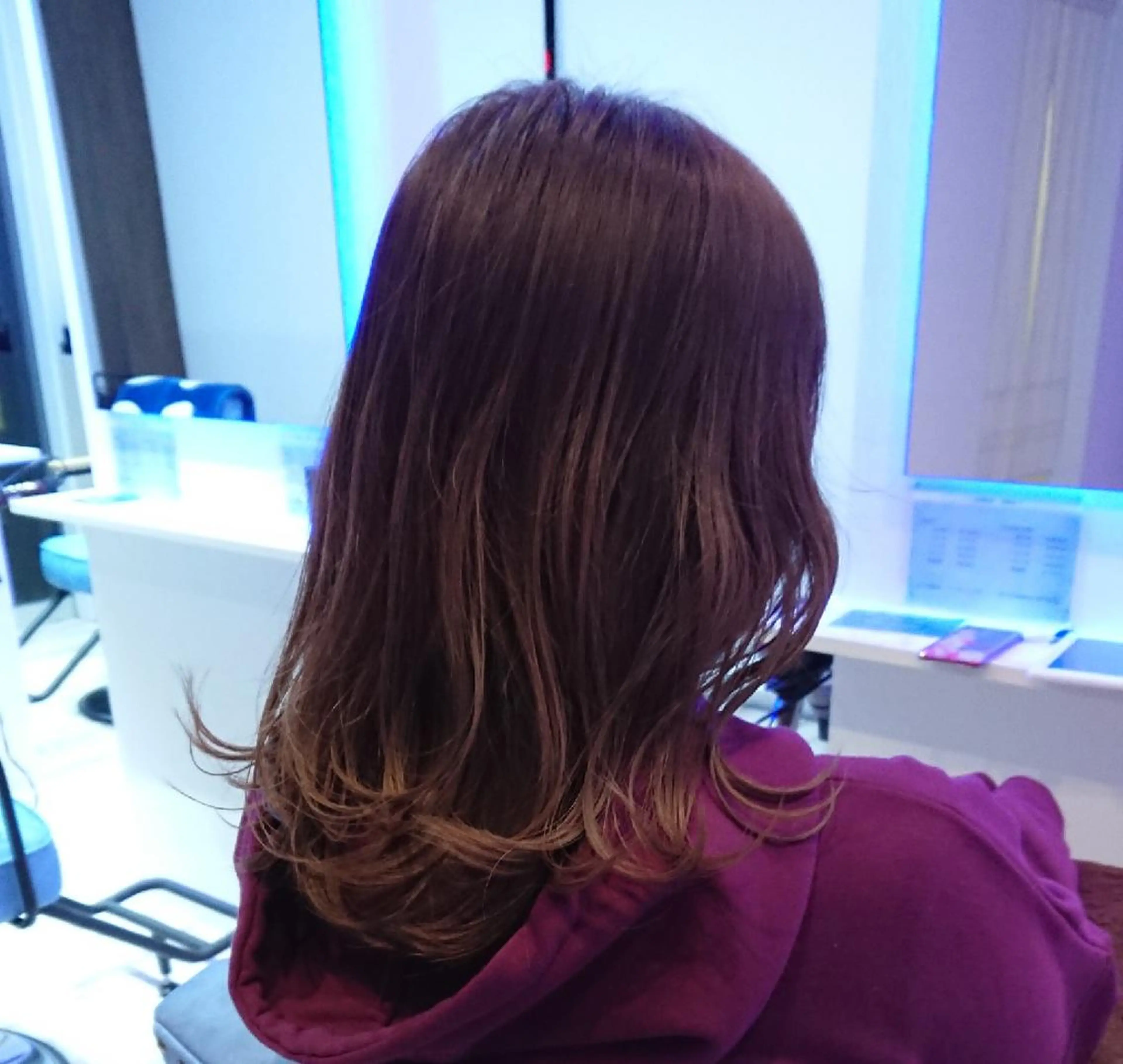 セミロング カラー ヘアアレンジ 小林 伸行のヘアスタイル