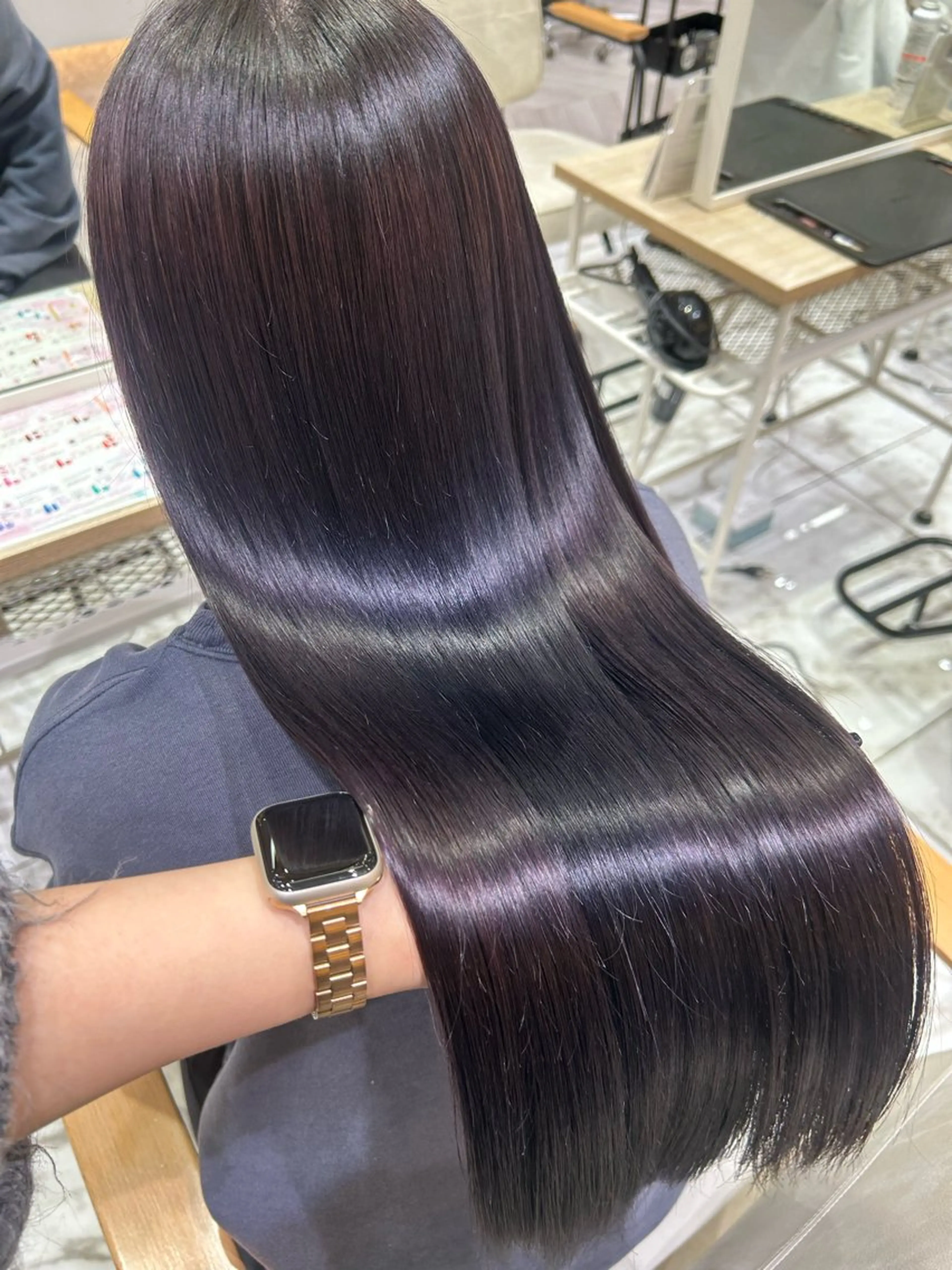 ロング カラー ヘアカラー ヘアセット 🦋sana🦋 🫧透明感カラー🫧のヘアスタイル