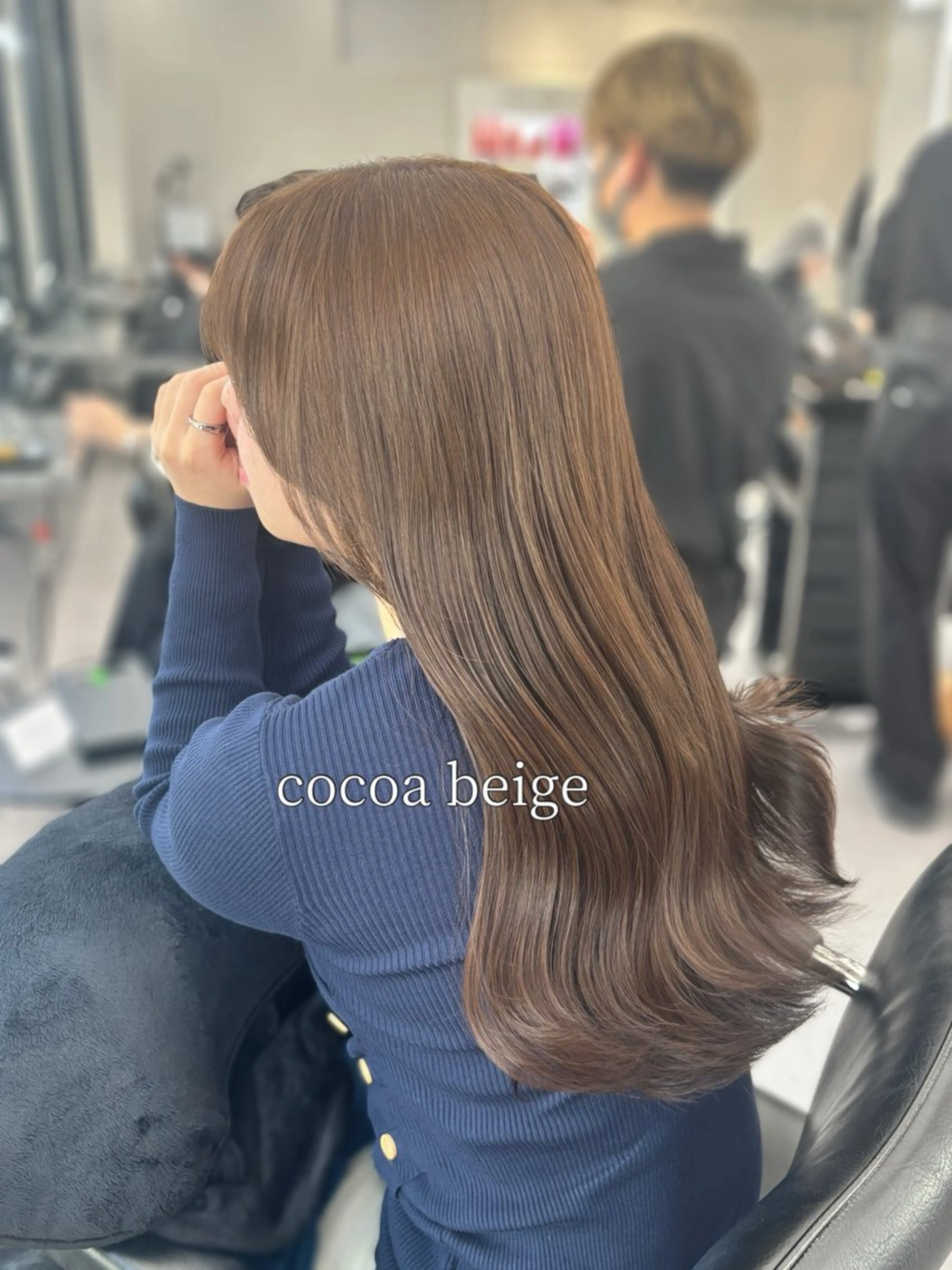 ロング カラー カット ヘアカラー トリートメント 髪質改善/赤み消し ブリーチなし心斎橋のヘアスタイル