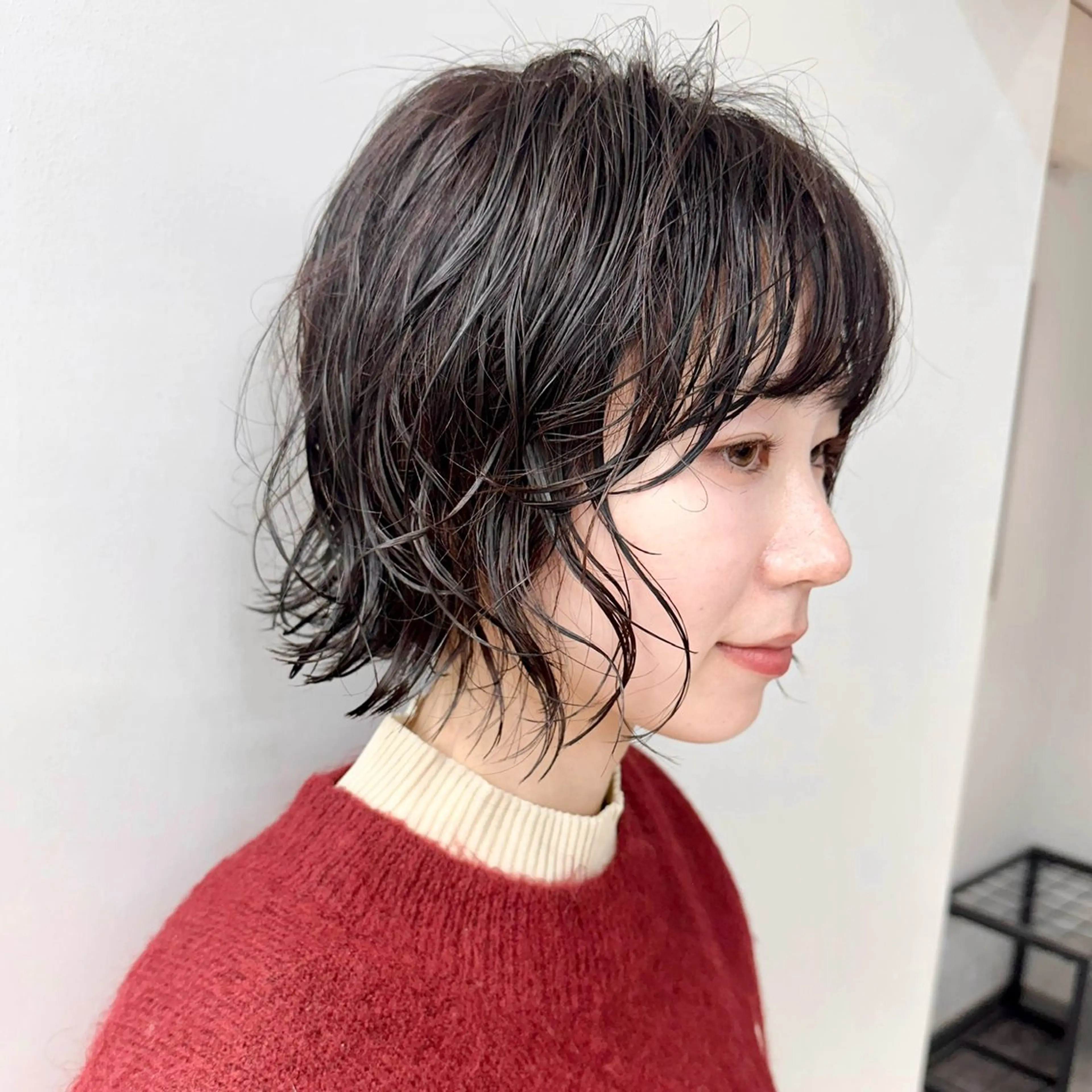 ショート パーマ カット ヘアカラー パーマ 透け感カラー 🌱いわさきのヘアスタイル