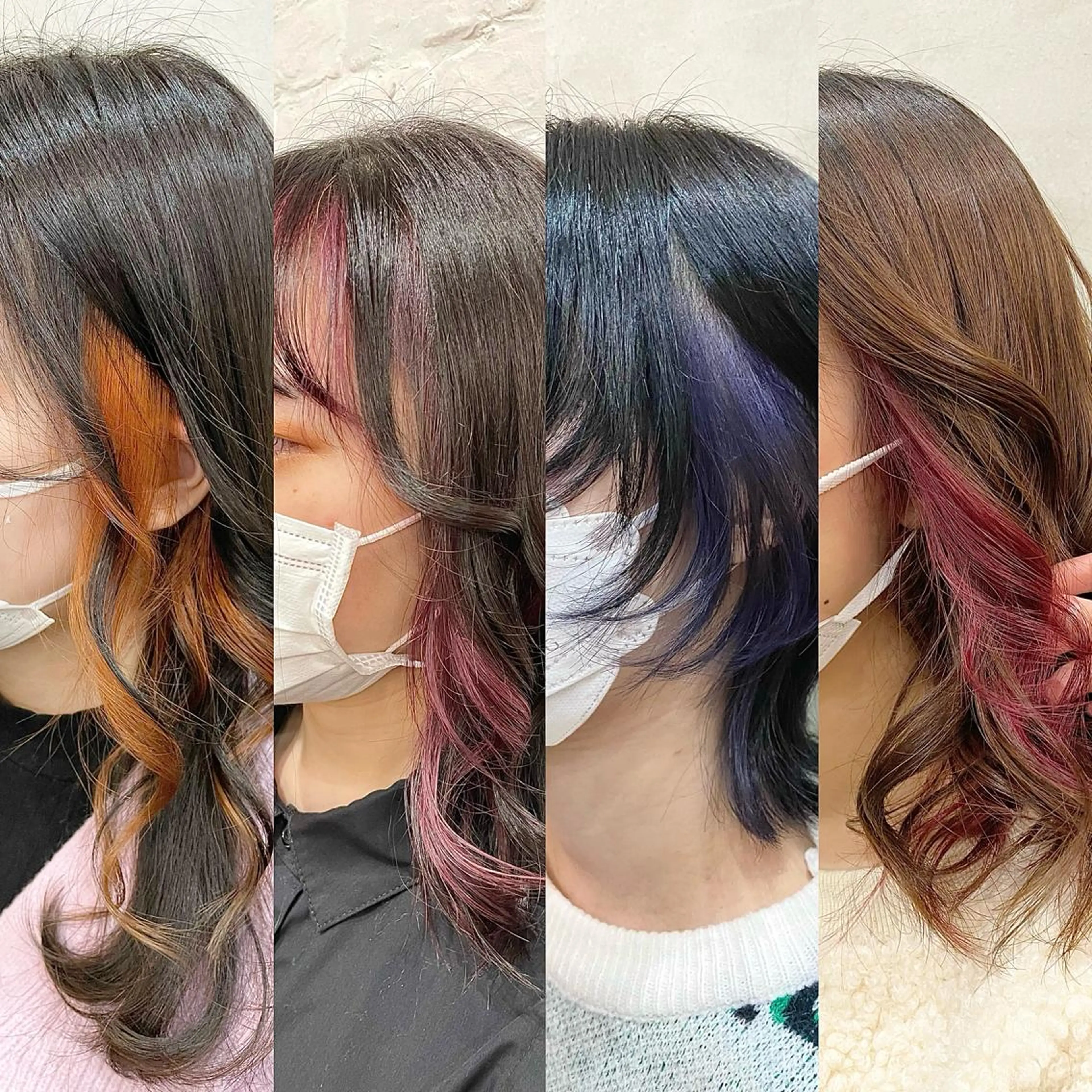 ミディアム カラー インナーカラー ヘアカラー トリートメント 【ピンク/韓国ヘア/ ヘアセット】亜海のヘアスタイル