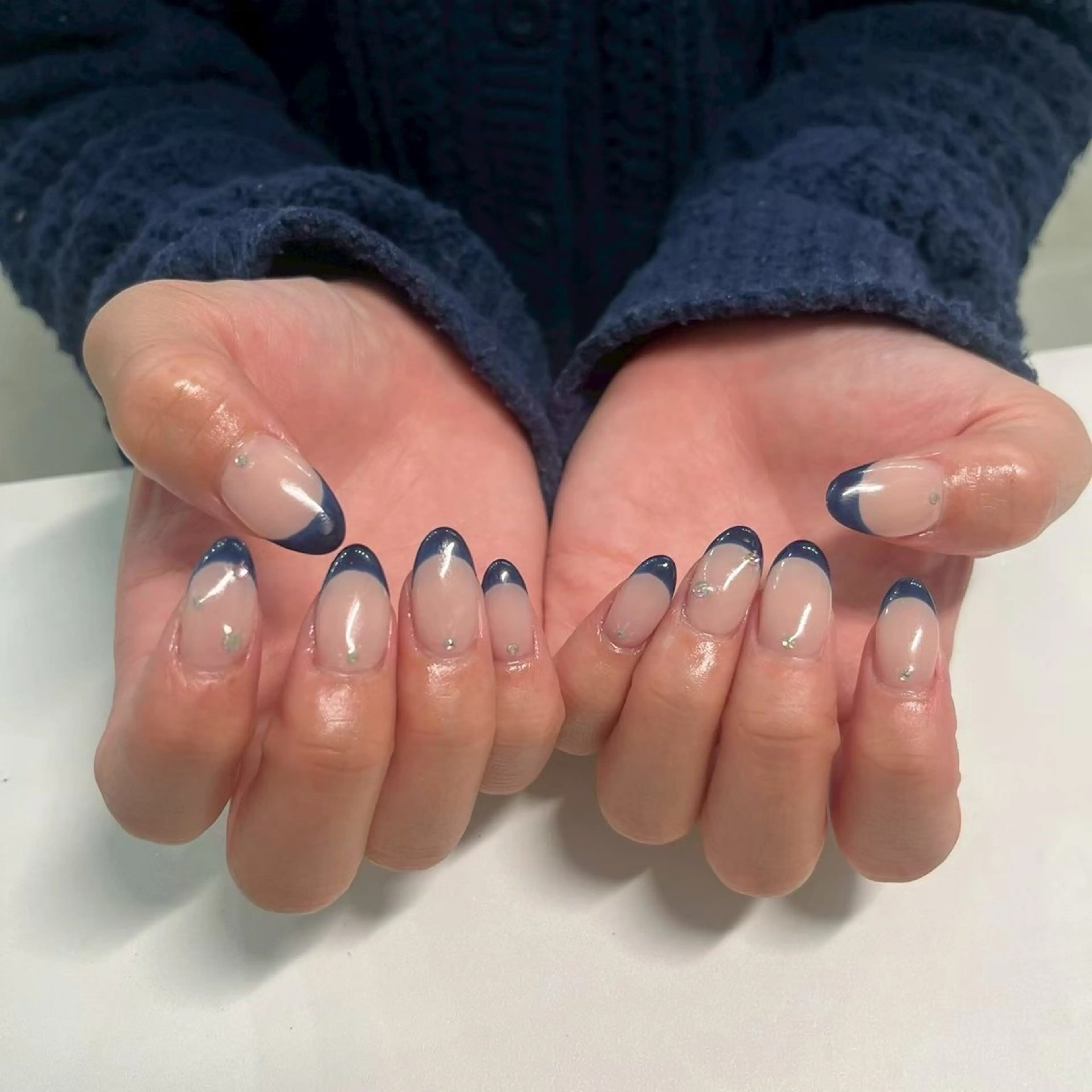 【💅カラー豊富💎】フレンチ 7480円 → 5980円(オフ込)　※各種フレンチ対応OK・追加料金でベース追加も💛の写真