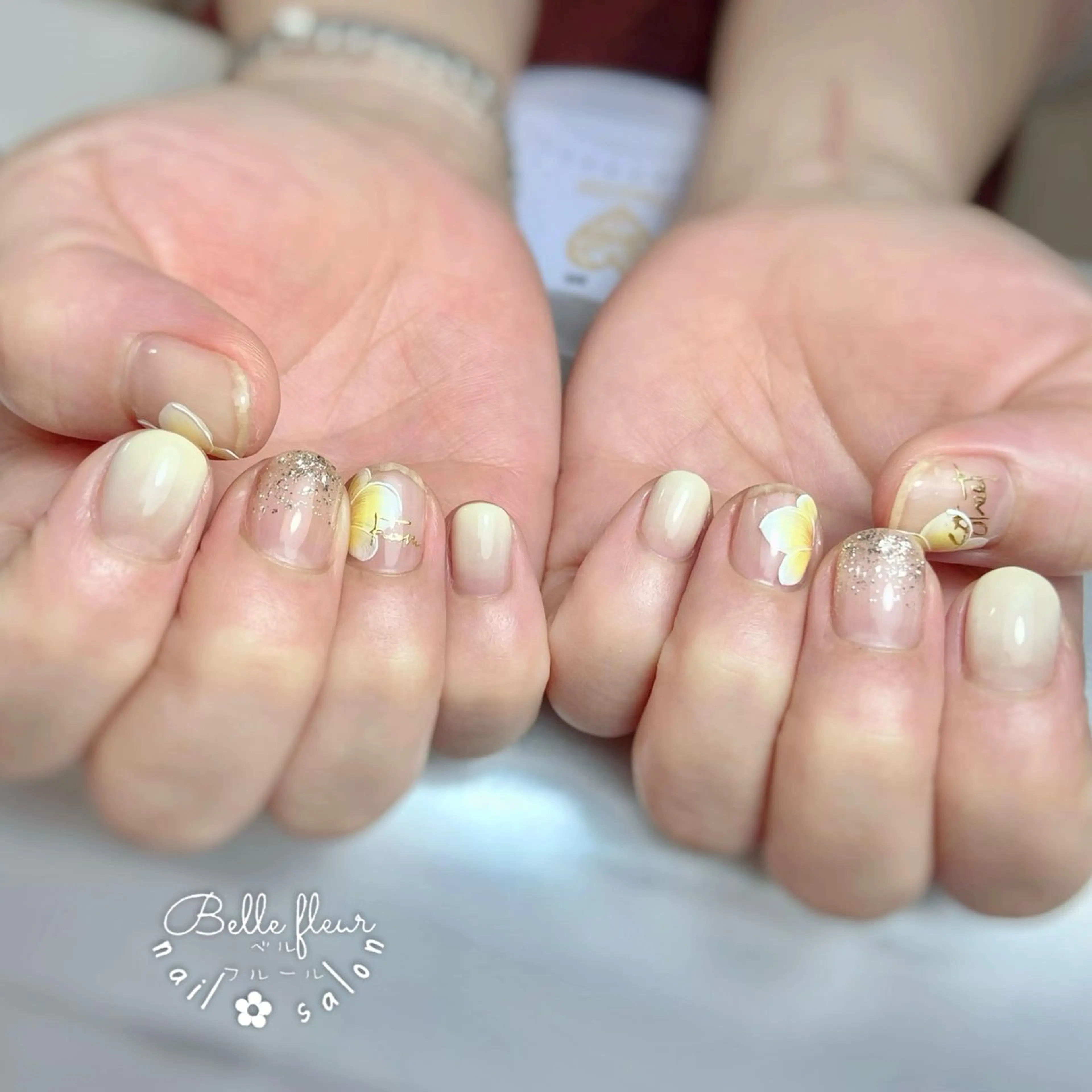ネイル 夏ネイル ハンドネイル ﾈｲﾙｻﾛﾝ Bellefleurのネイルデザイン