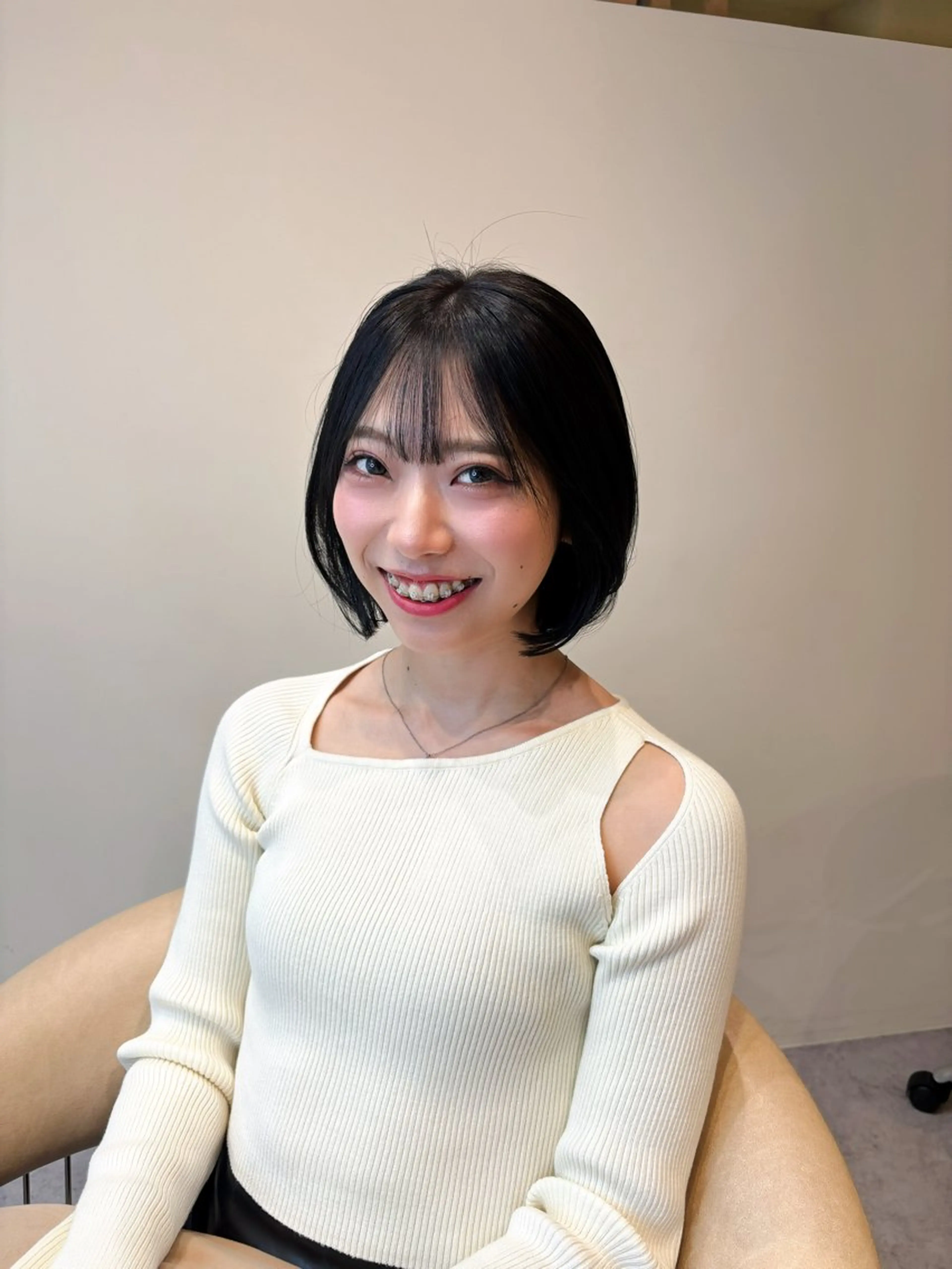 ショート ボブ 顔周りカット カット ヘアカラー トリートメント TinkerLip所属・レイヤーカット/暗髪 透明感カラーChieのヘアスタイル