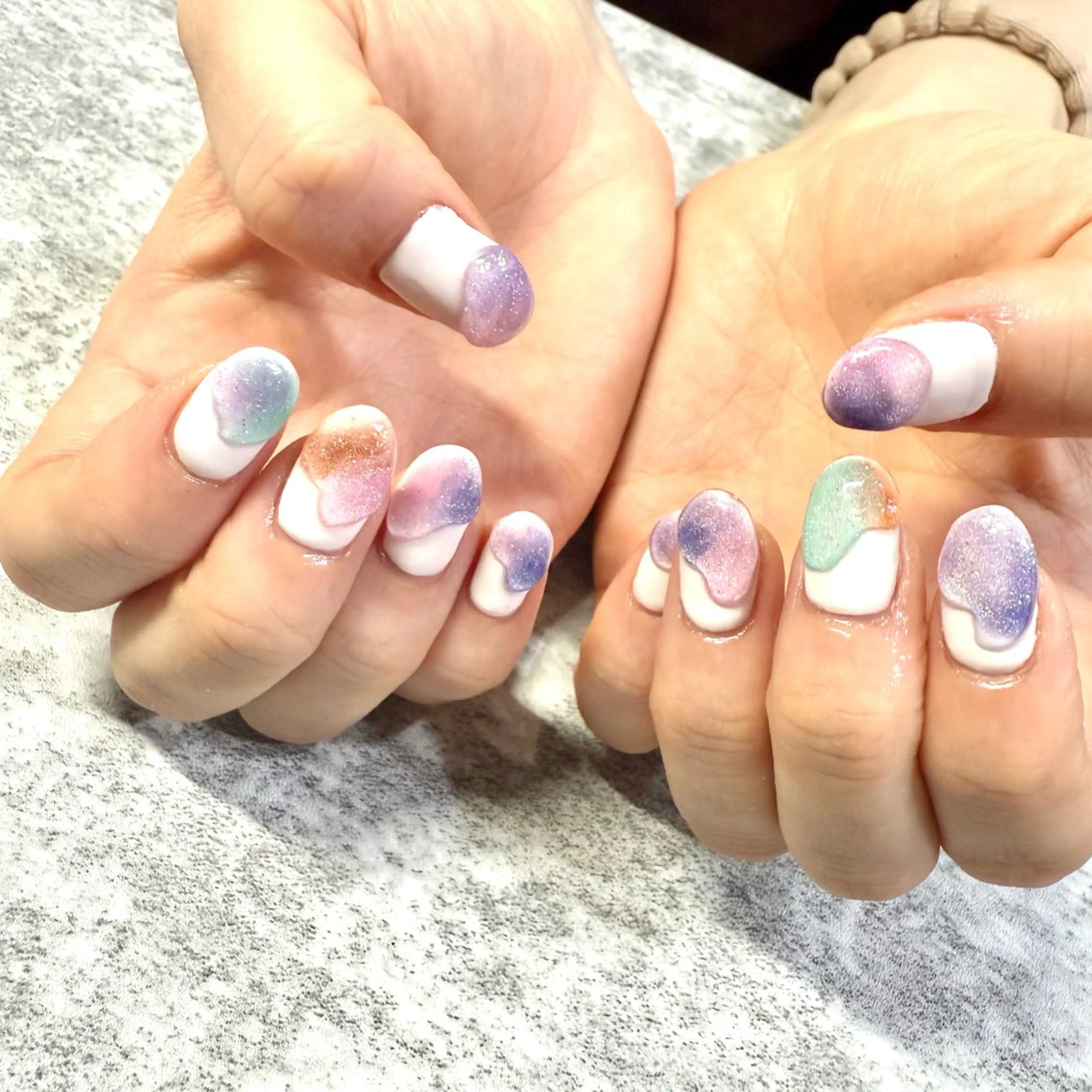 ネイル グラデーション ぷっくりネイル ハンドネイル ★Rinail... .のネイルデザイン