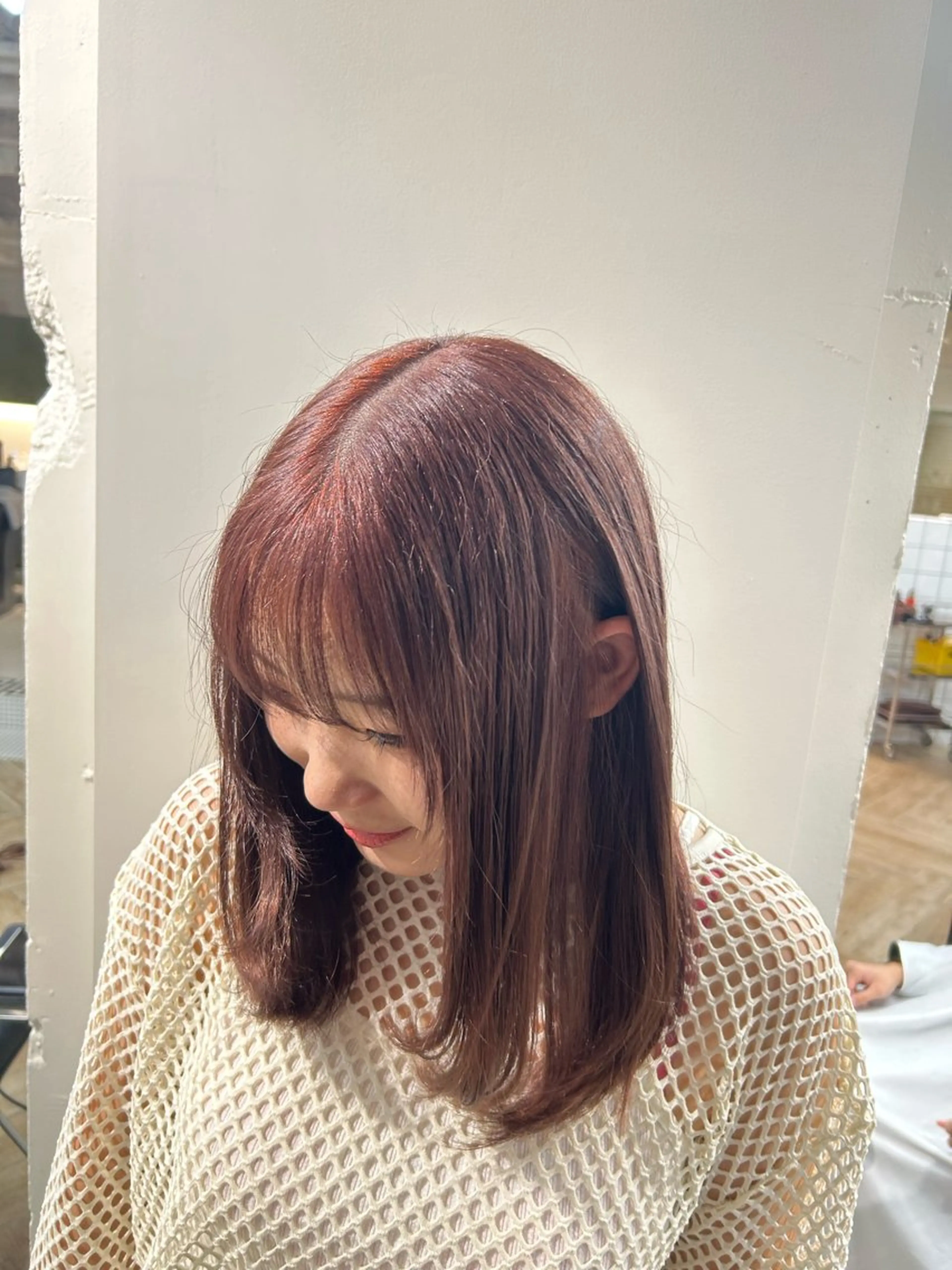 カラー ヘアカラー トリートメント ベージュ/ダブルカラ ー/新潟駅/青柳萌果のヘアスタイル