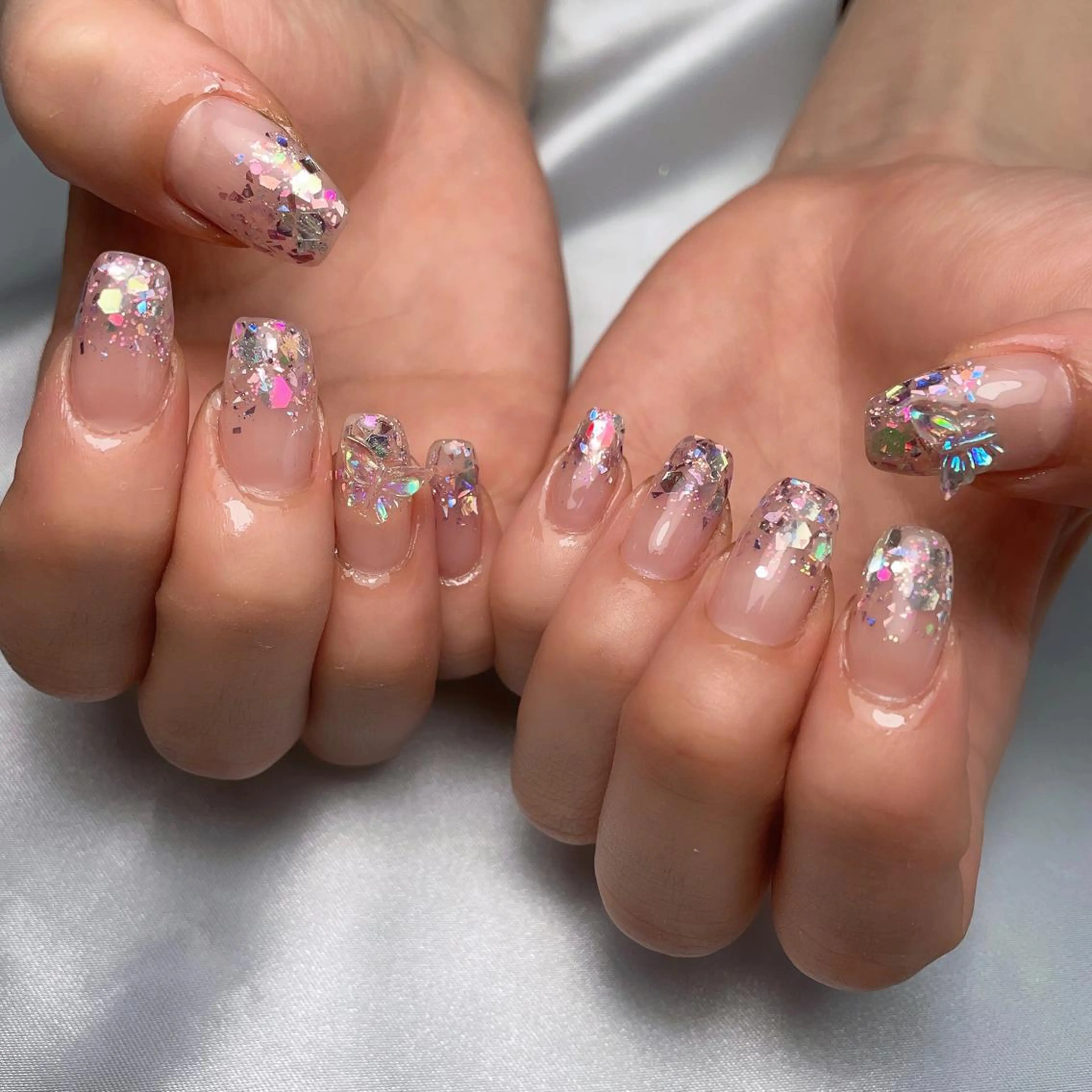 ネイル 長さ出し グラデーション キラキラネイル ALL Nail &whiteningのその他イメージ
