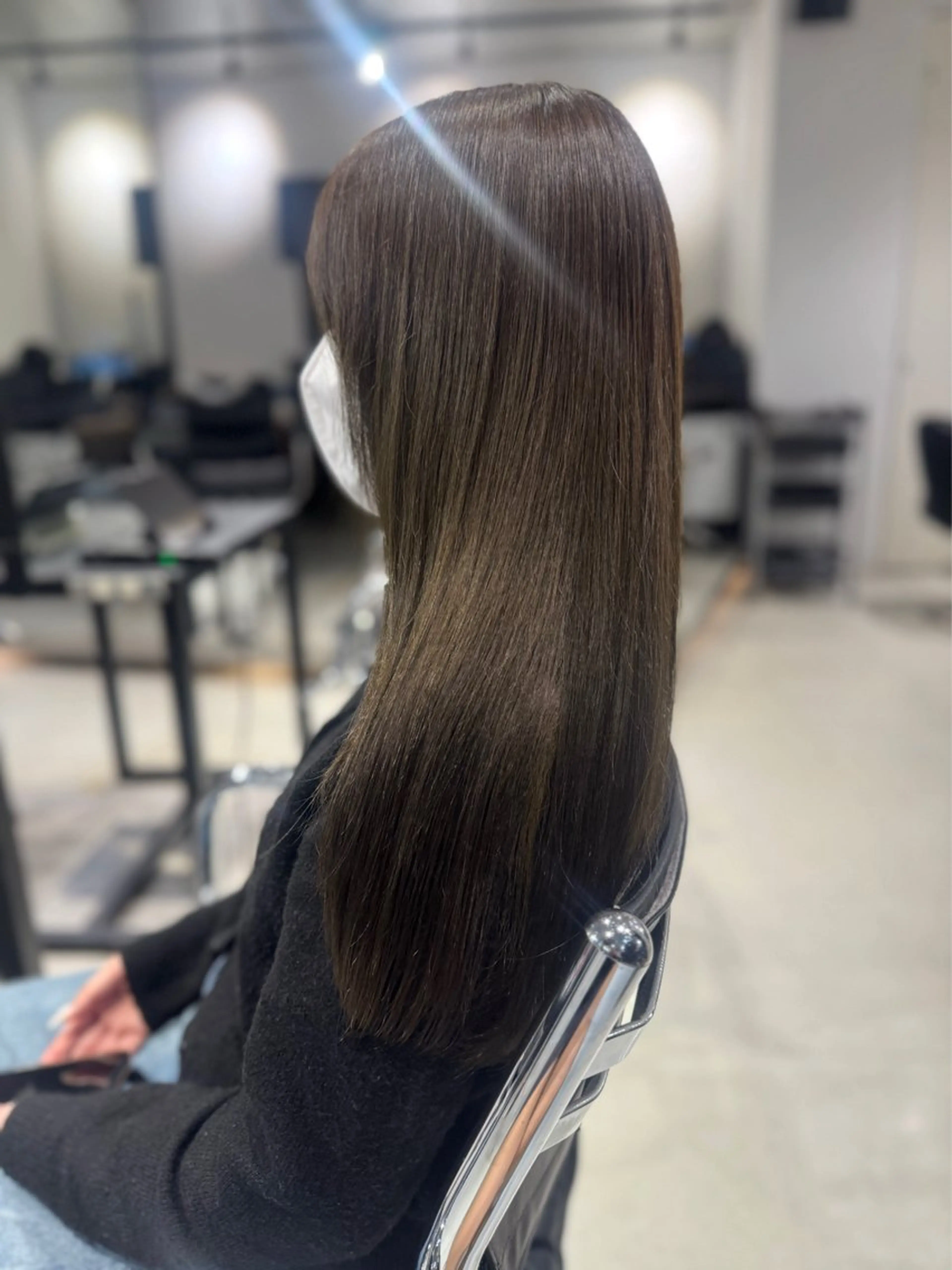 ロング カラー パーマ ヘアアレンジ ヘアカラー トリートメント ヘッドスパ ヘアセット 透明感/オリーブ/ グレージュ/YUKAのヘアスタイル