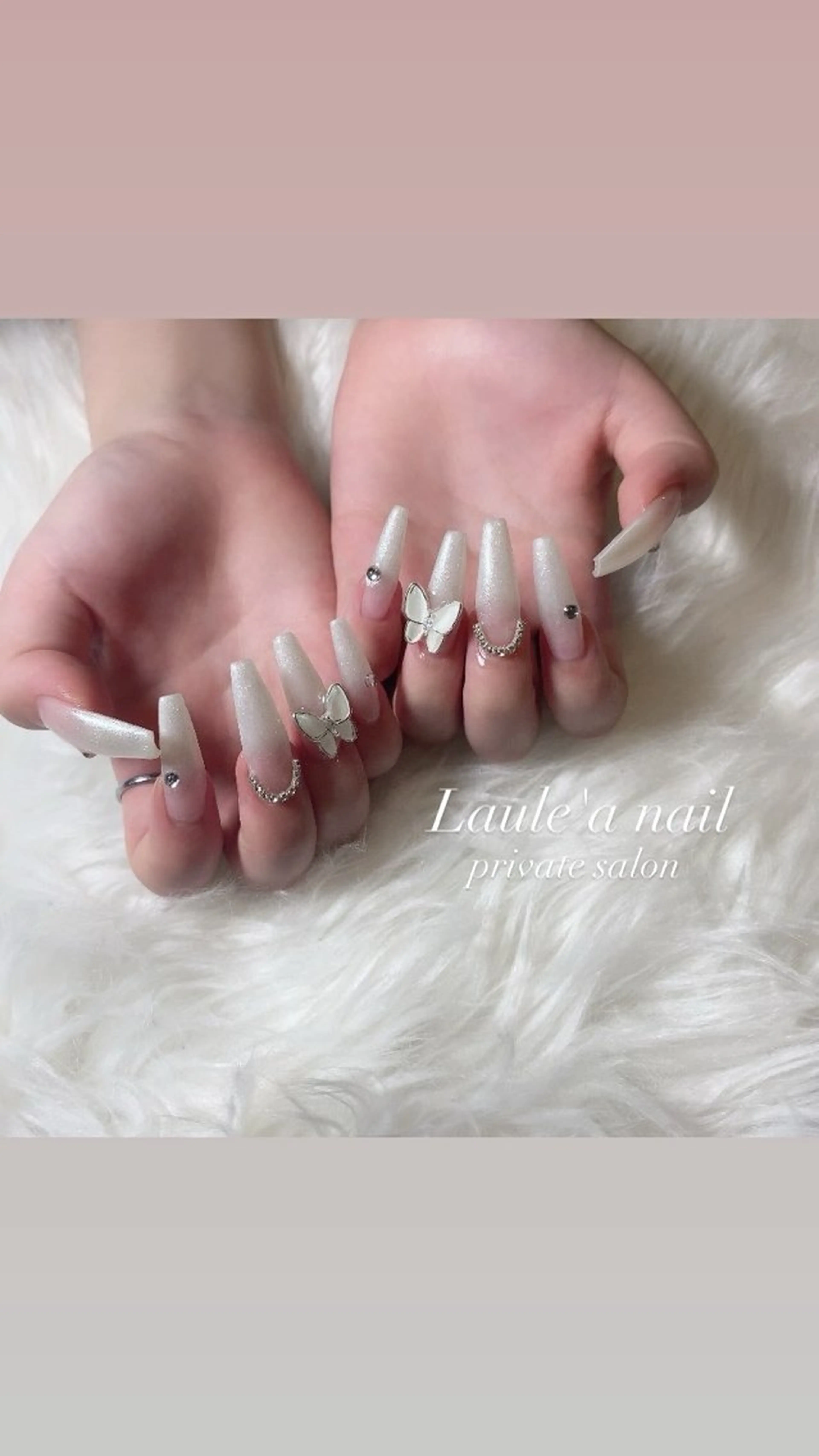 ネイル ラメ(グリッター) ラメグラデーション ロングネイル Laule'a nail salonのネイルデザイン